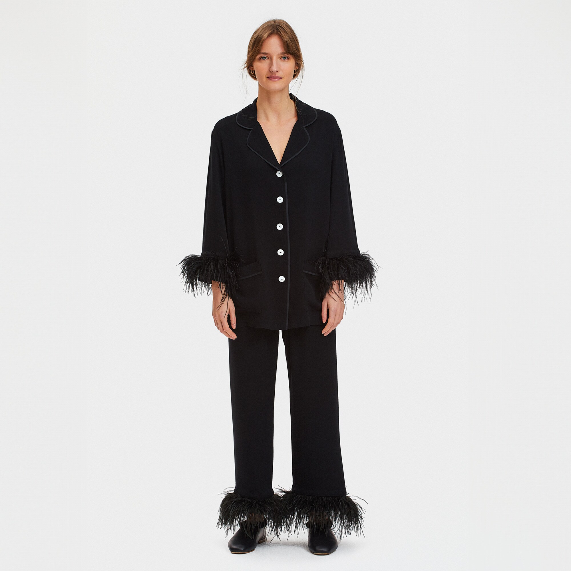 SLEEPER party pajama set with detachable feathers