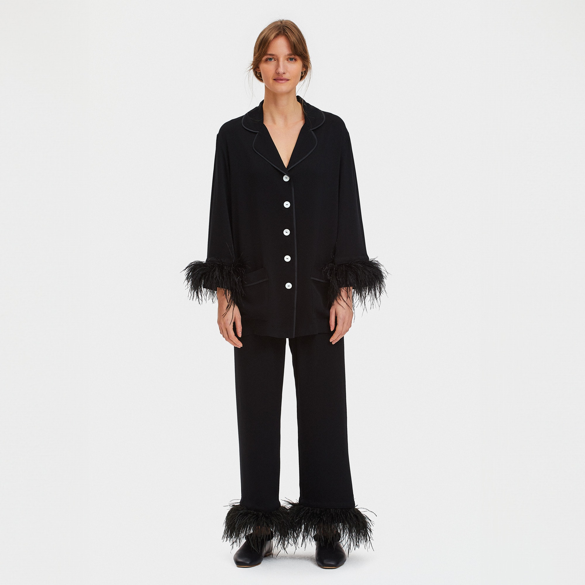 SLEEPER party pajama set with detachable feathers