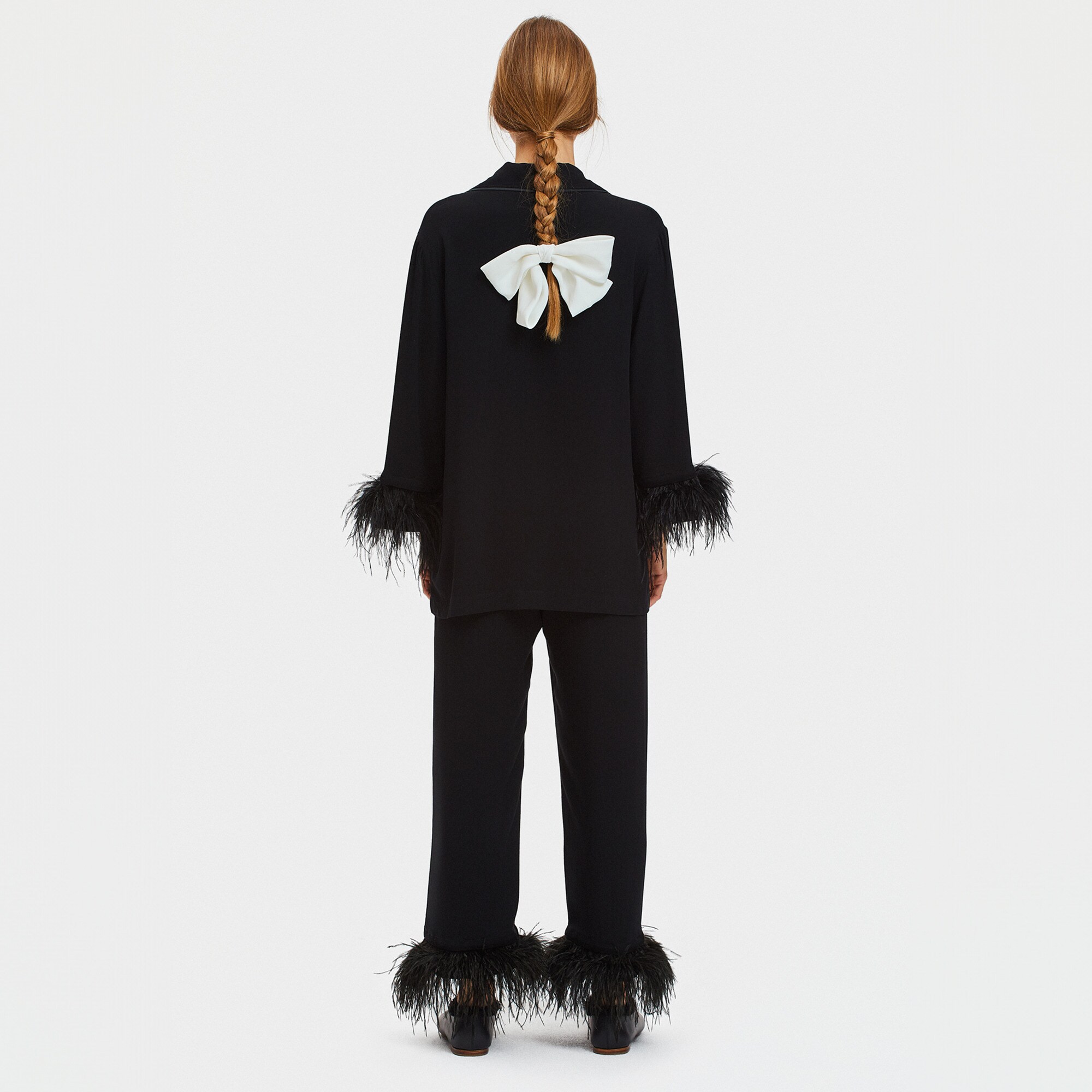 SLEEPER party pajama set with detachable feathers