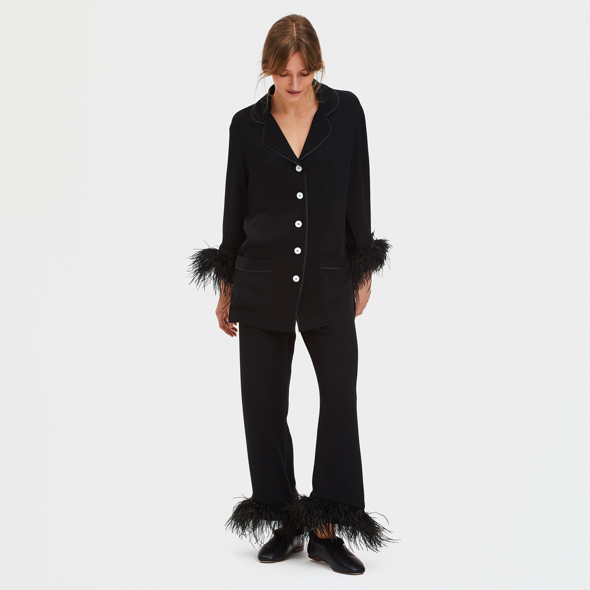 SLEEPER party pajama set with detachable feathers
