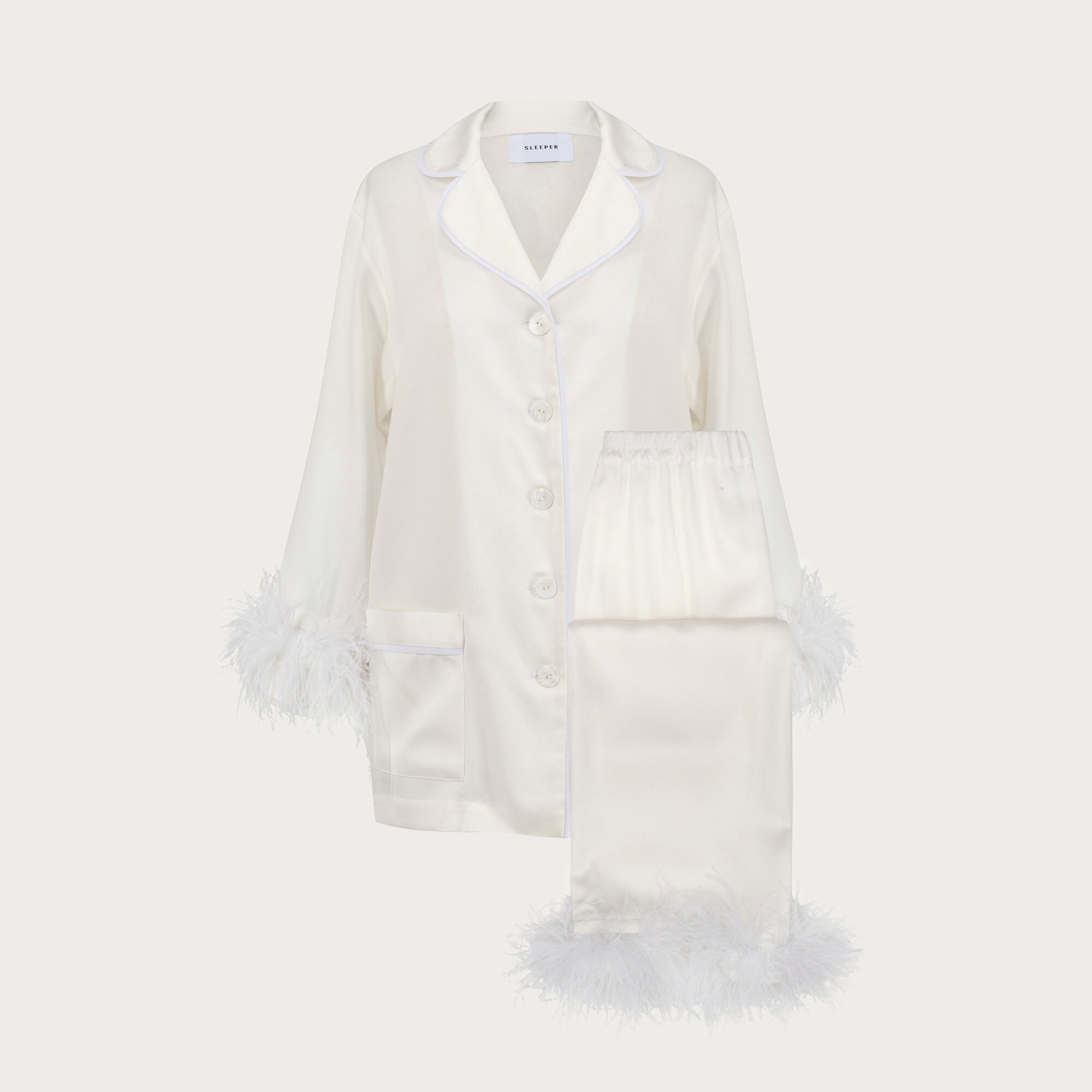 SLEEPER party pajama set with detachable feathers
