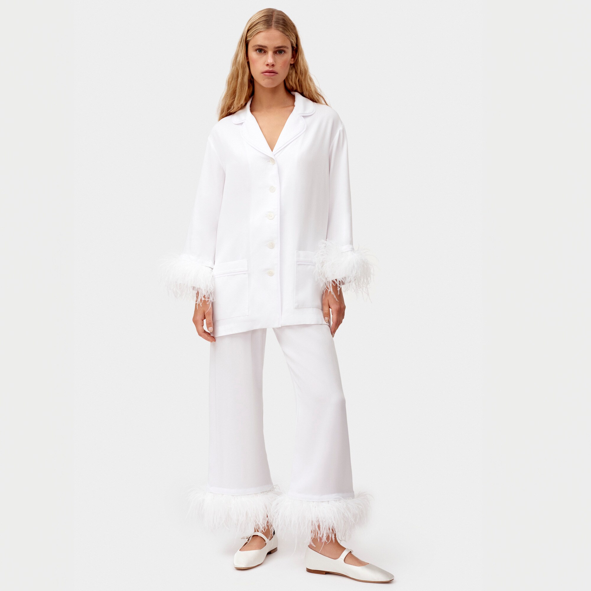 SLEEPER party pajama set with detachable feathers