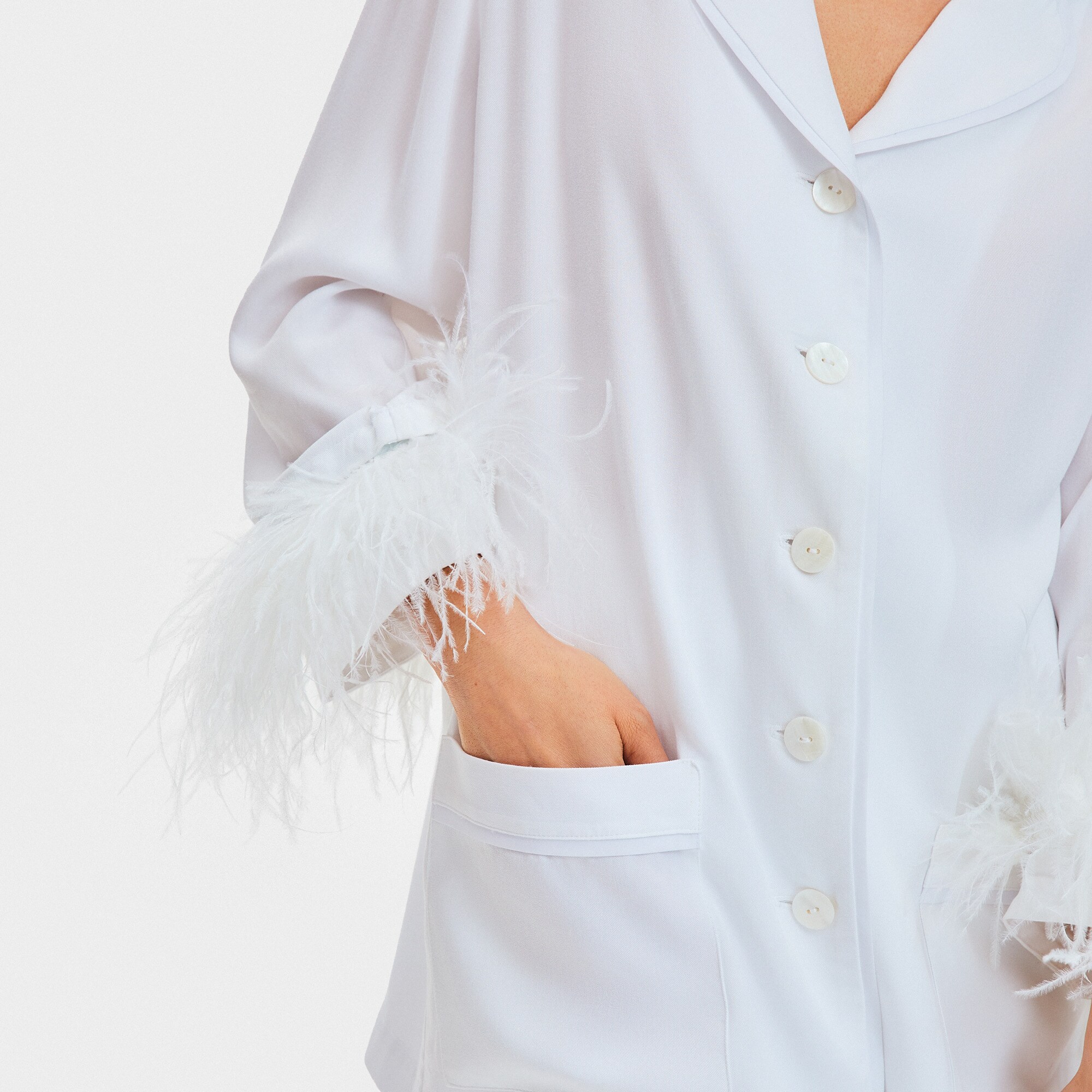 SLEEPER party pajama set with detachable feathers