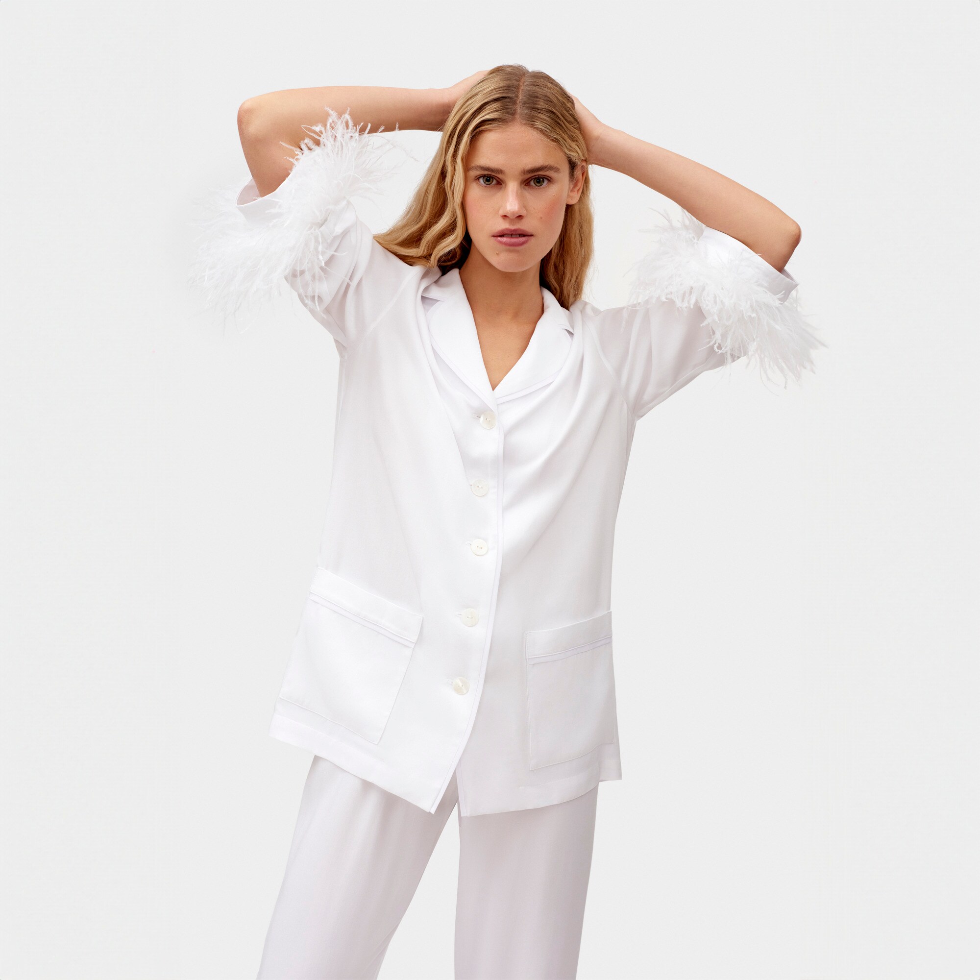 SLEEPER party pajama set with detachable feathers