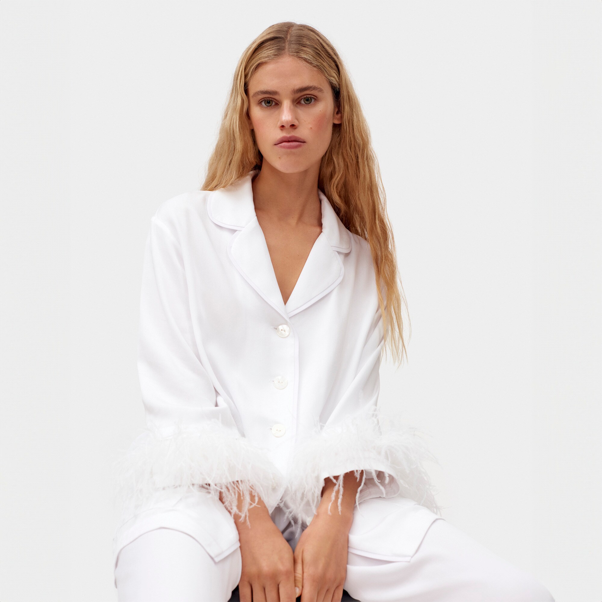 SLEEPER party pajama set with detachable feathers