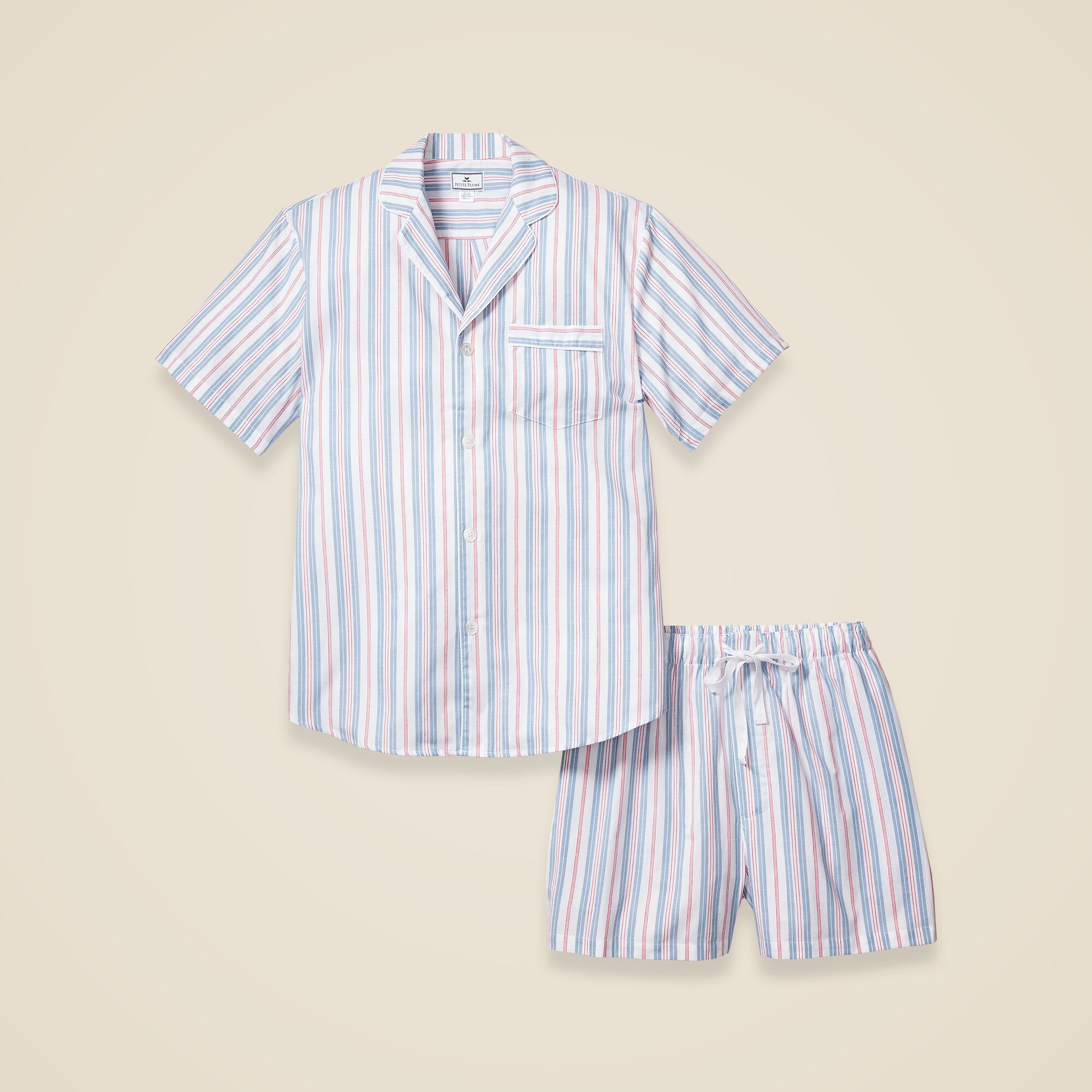 Petite Plume™ men's short set in vintage french stripe