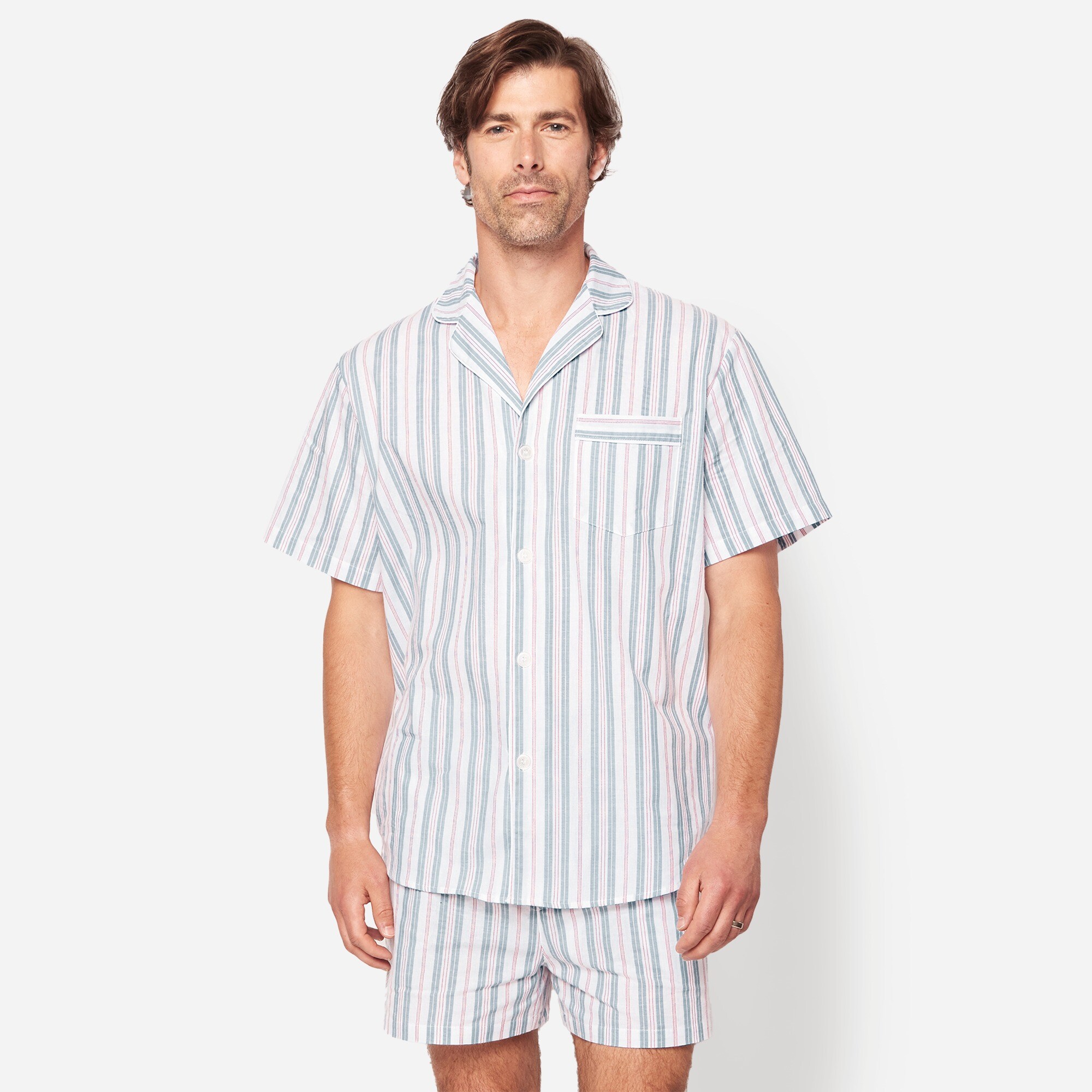  Petite Plume&trade; men's short set in vintage french stripe