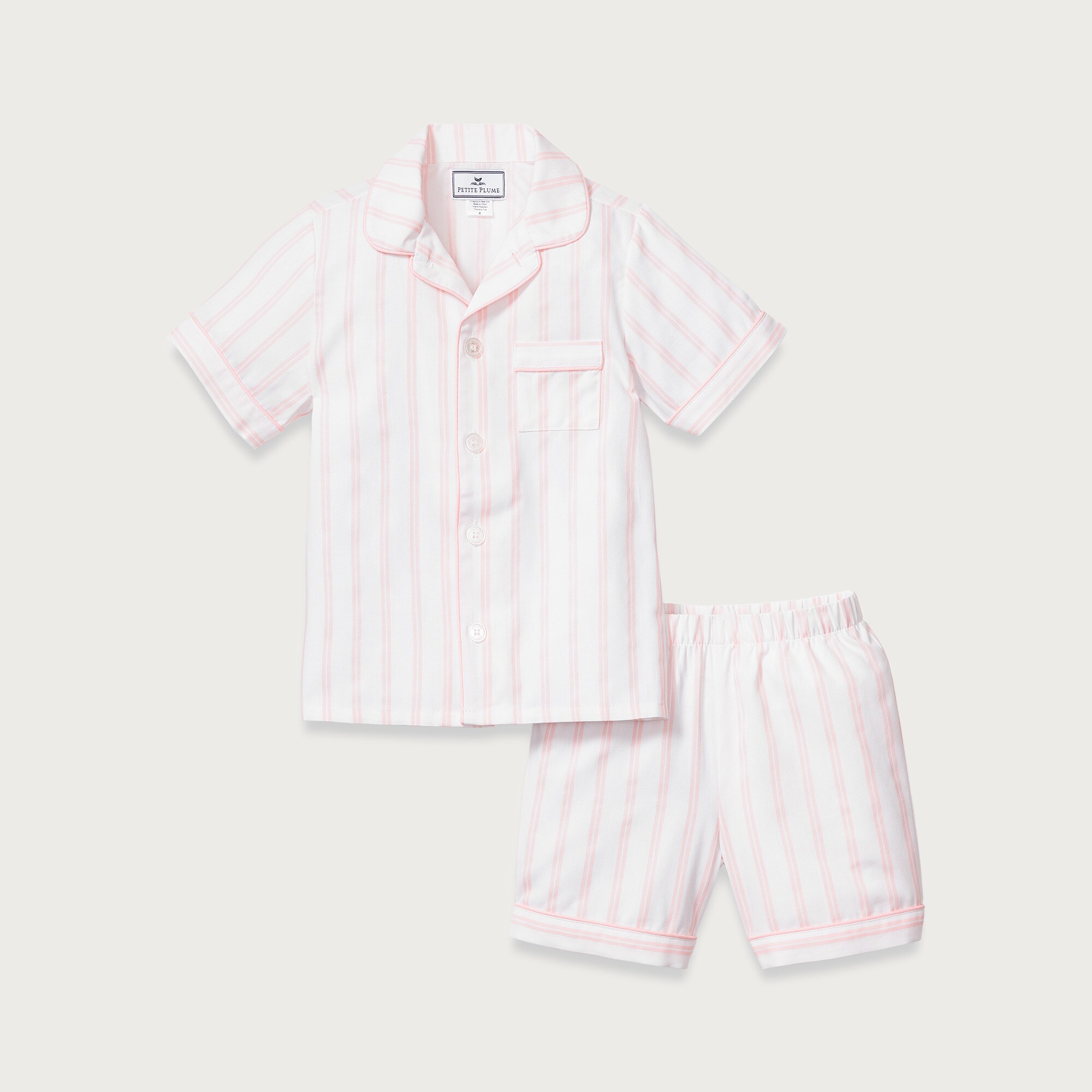 Petite Plume&trade; girls' short set in stripe