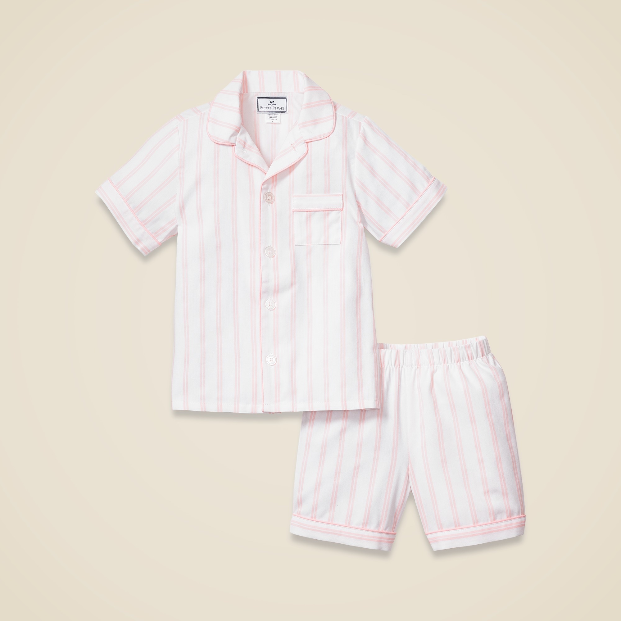  Petite Plume&trade; girls' short set in stripe