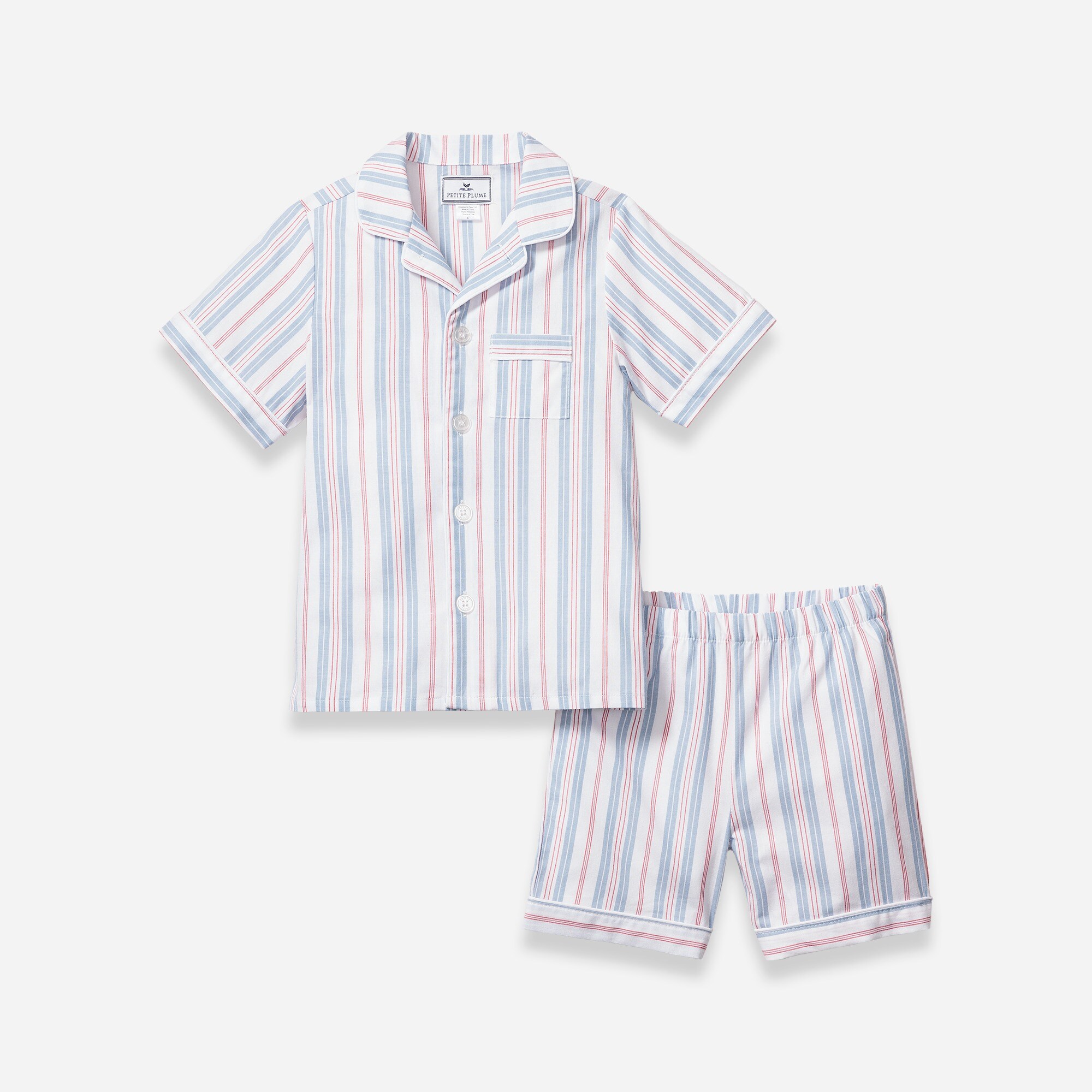 Petite Plume™ girls' short set in stripe