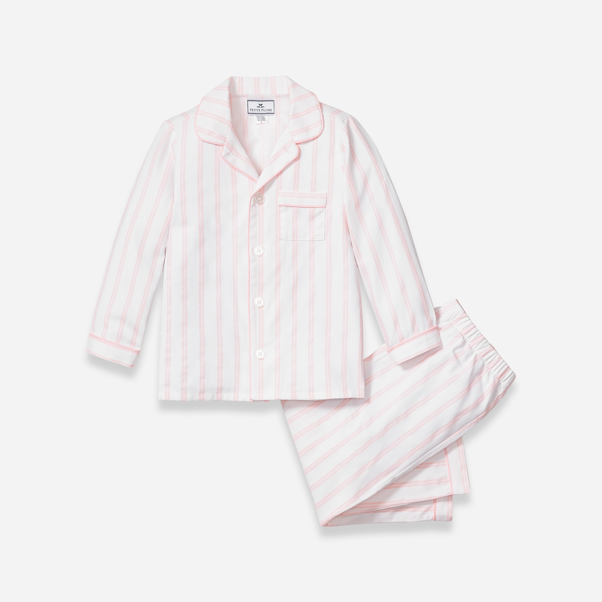 Petite Plume™ girls' pajama set in stripe