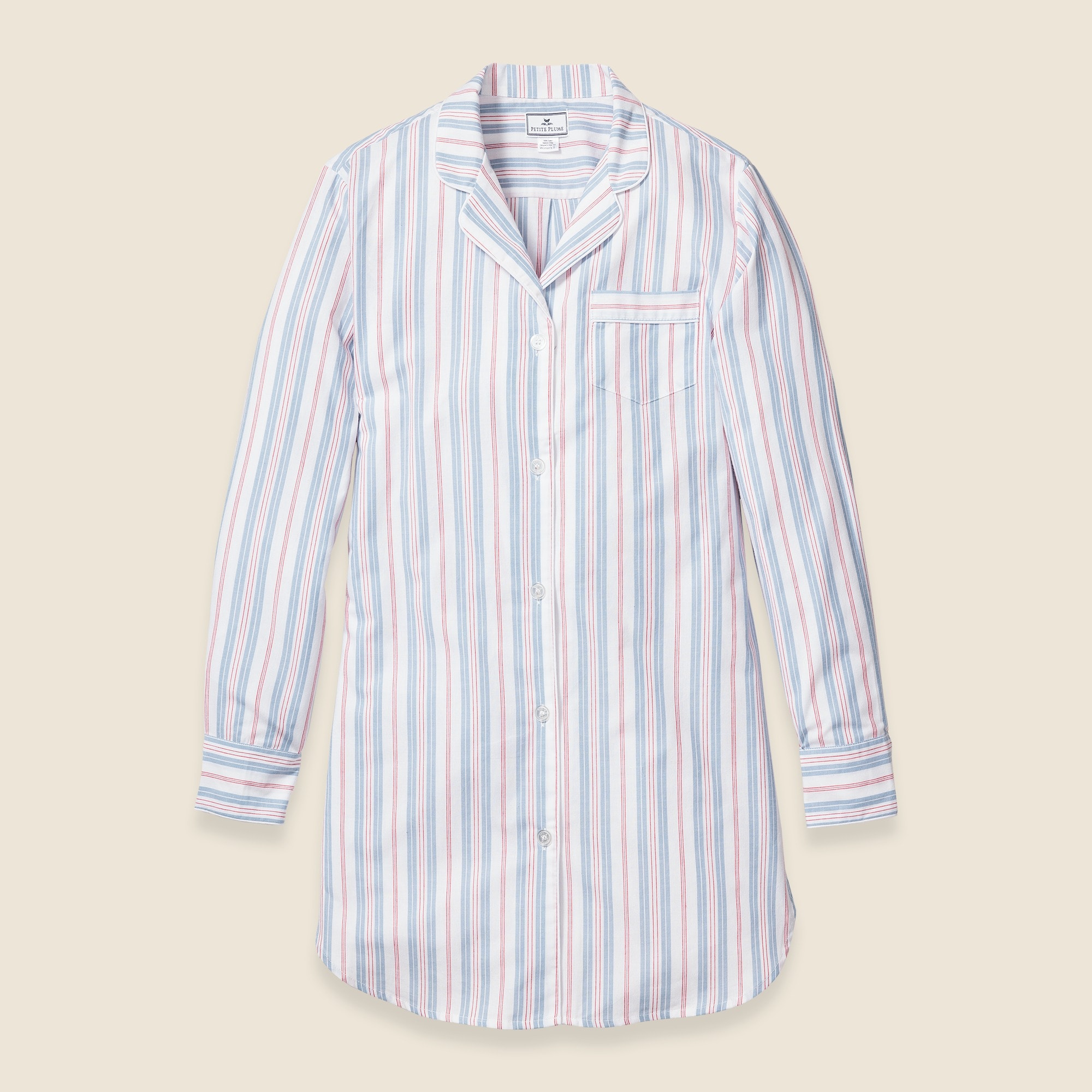Petite Plume™ women's nightshirt in vintage french stripe