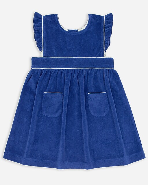 babys Girls' minnow&trade; french terry ruffle-sleeve pinafore dress