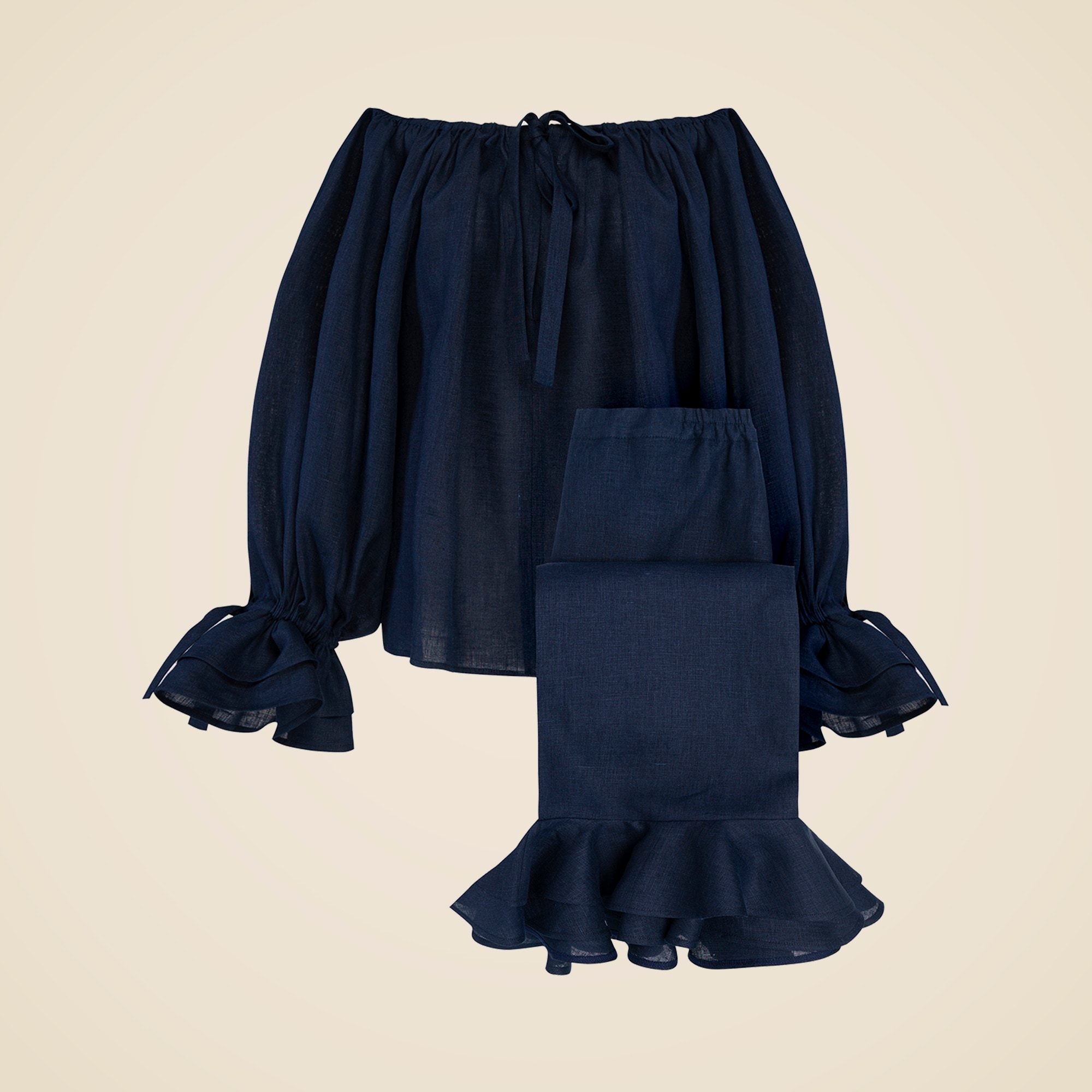 SLEEPER cha-cha linen lounge set