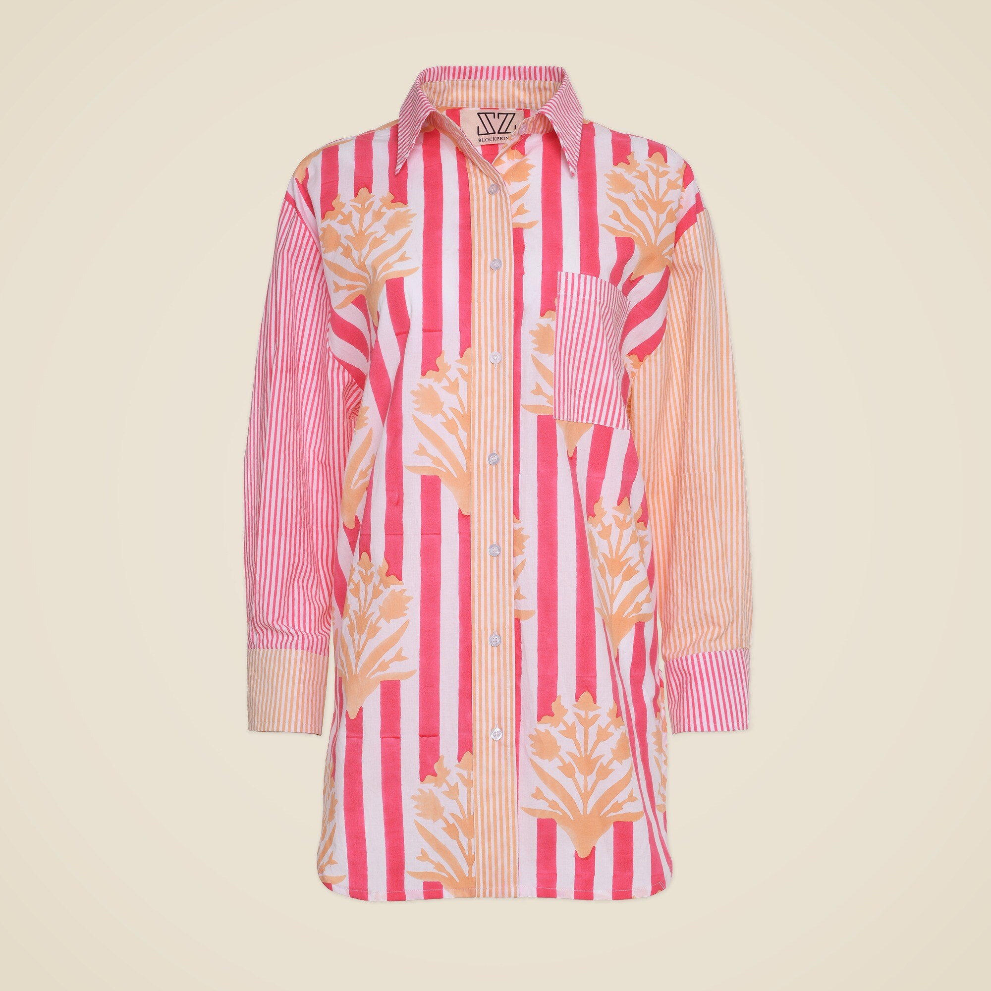 SZ Blockprints™ Poplin Oversized Button-down For Women