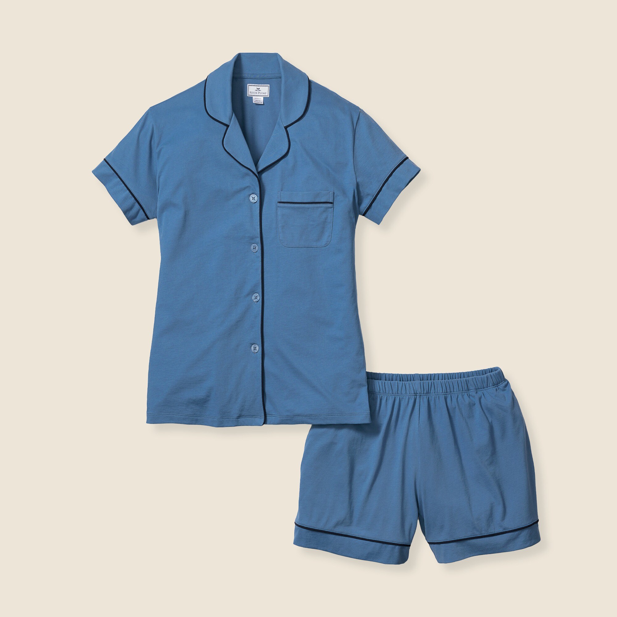Petite Plume™ women's Pima cotton short set