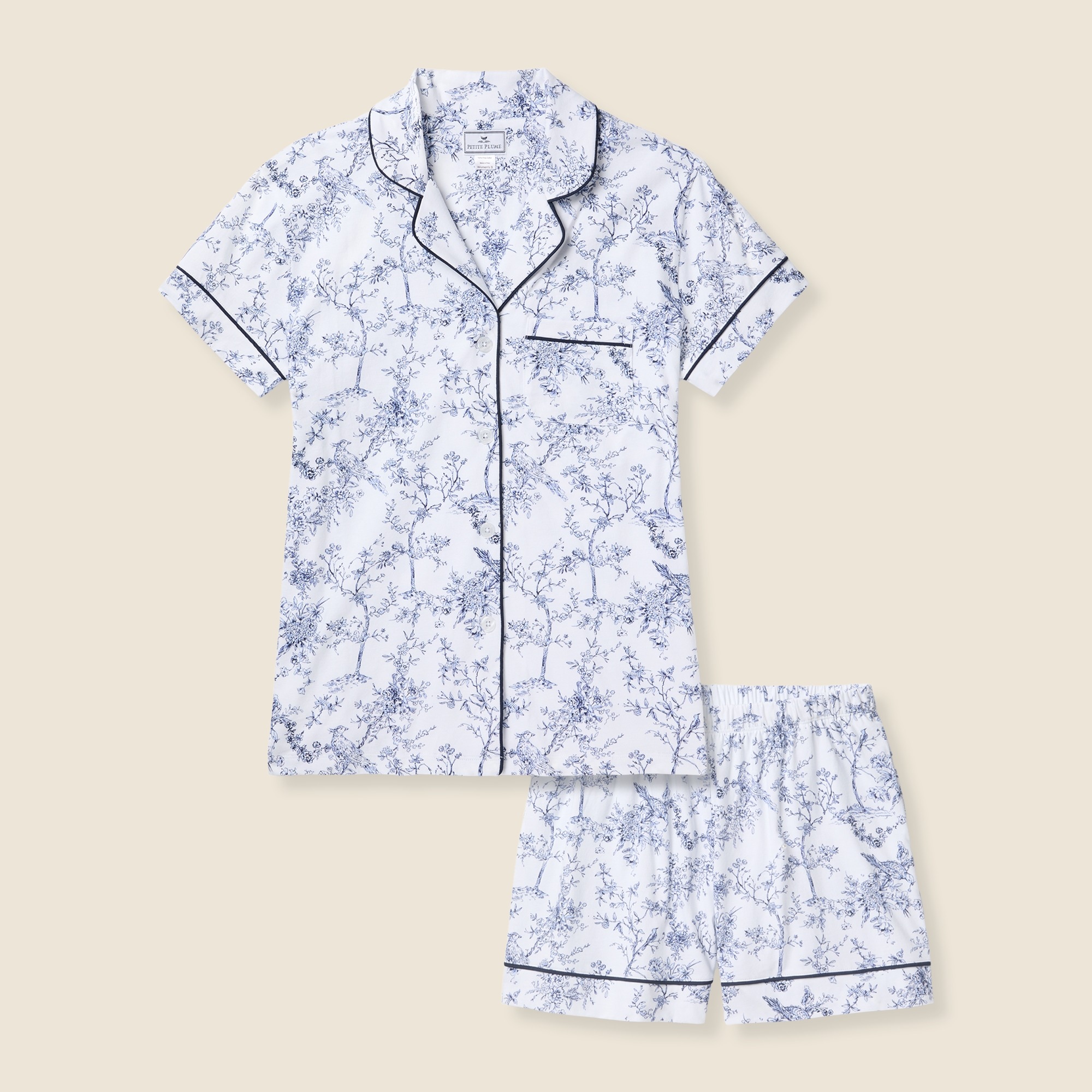 Petite Plume™ women's Pima cotton short set