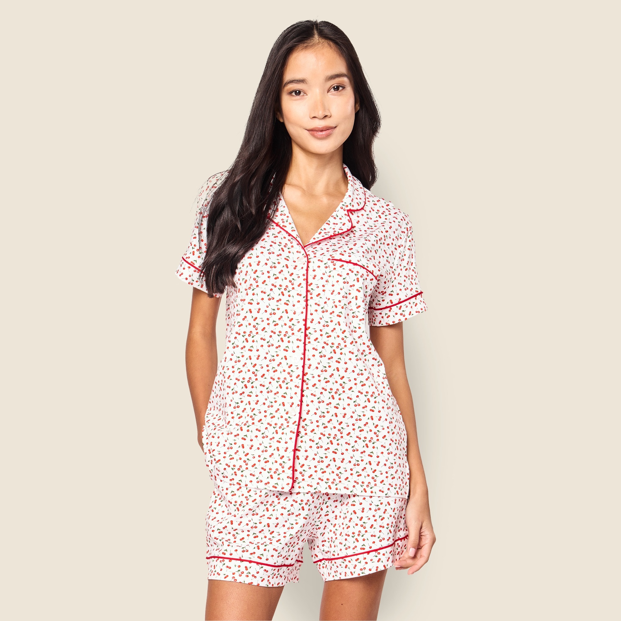  Petite Plume&trade; women's Pima cotton short set