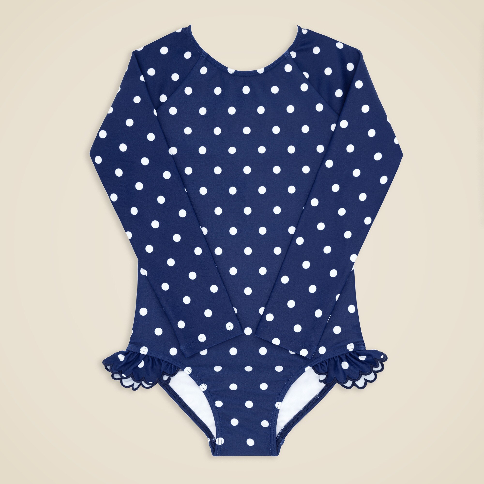 Girls' Minnow™ Atlantic Dot Rash Guard One-piece For Girls