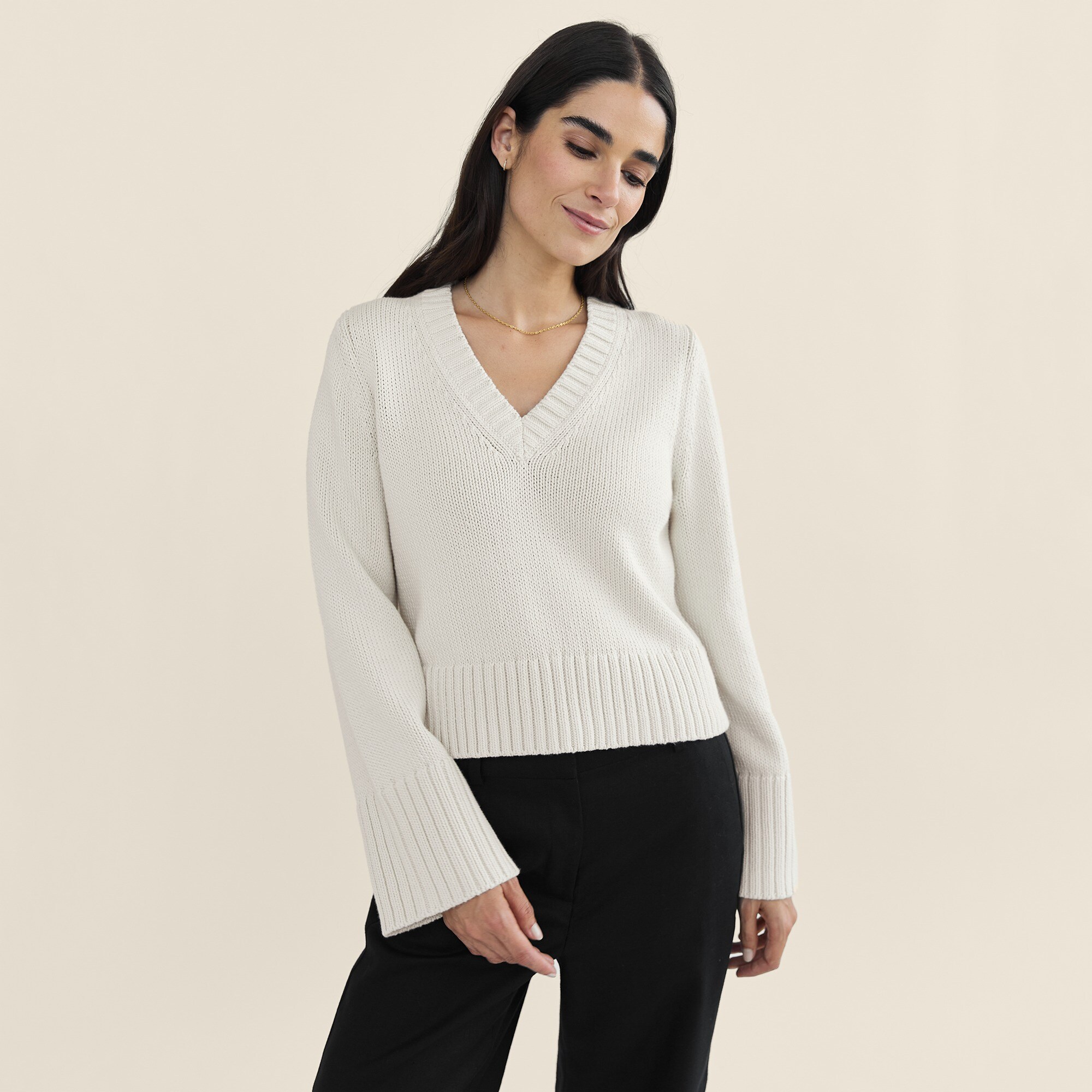 State of Cotton NYC Easton V-neck pullover sweater