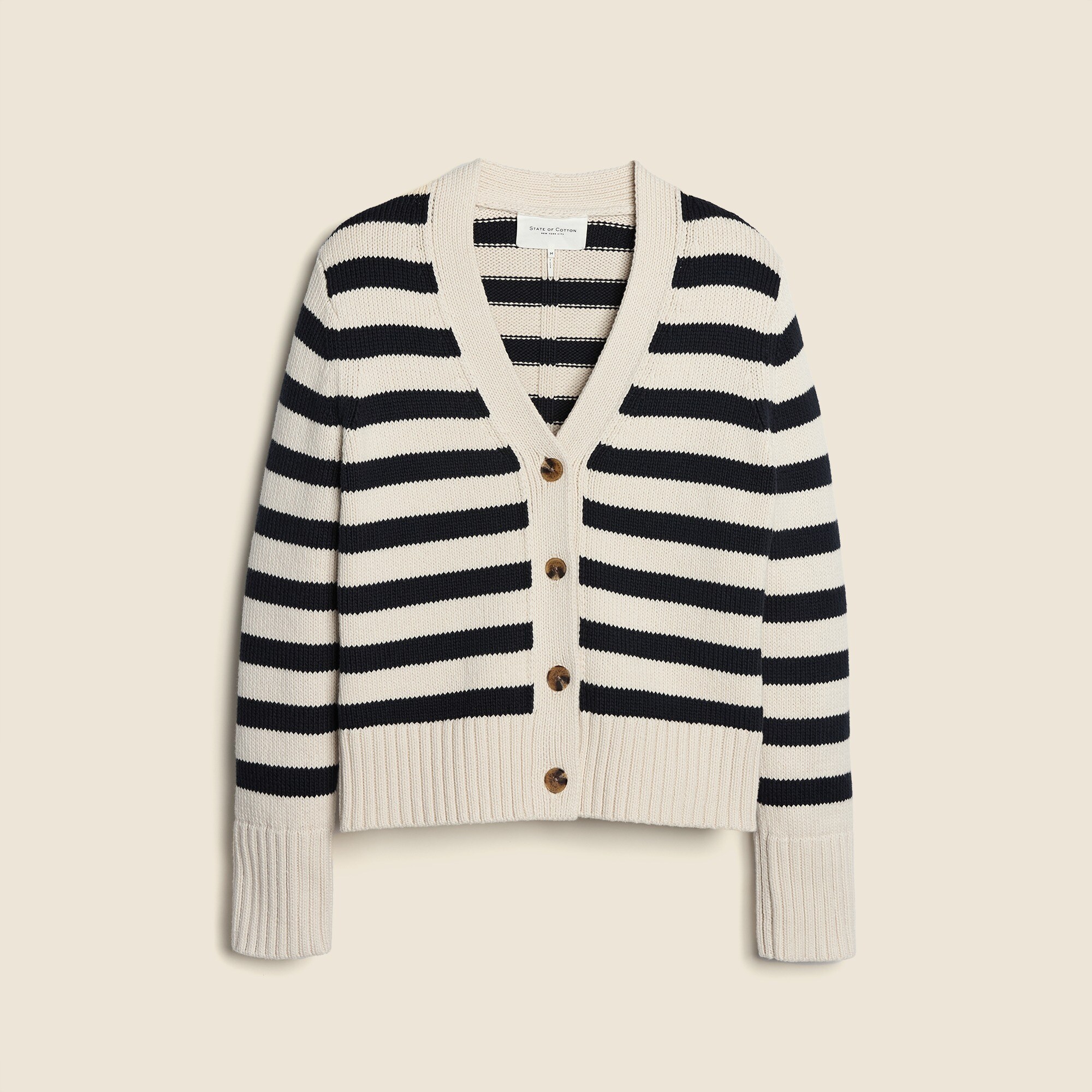 : state of cotton nyc peyton striped cardigan sweater for women