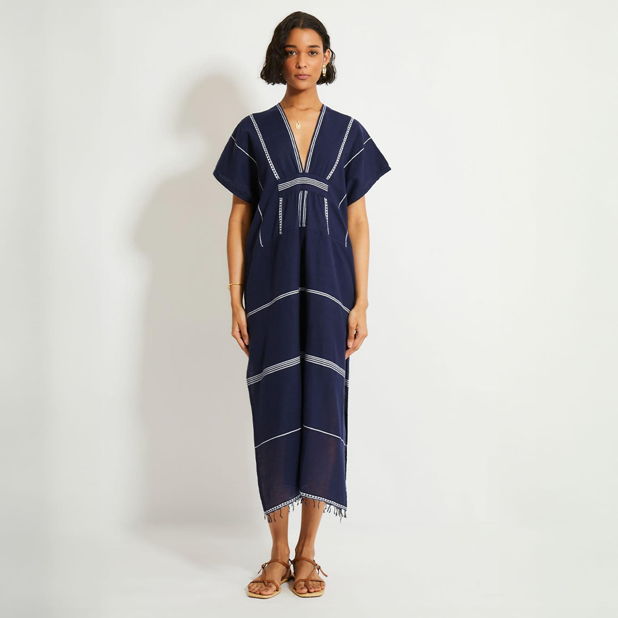 lemlem Gasira V-neck caftan - image 2