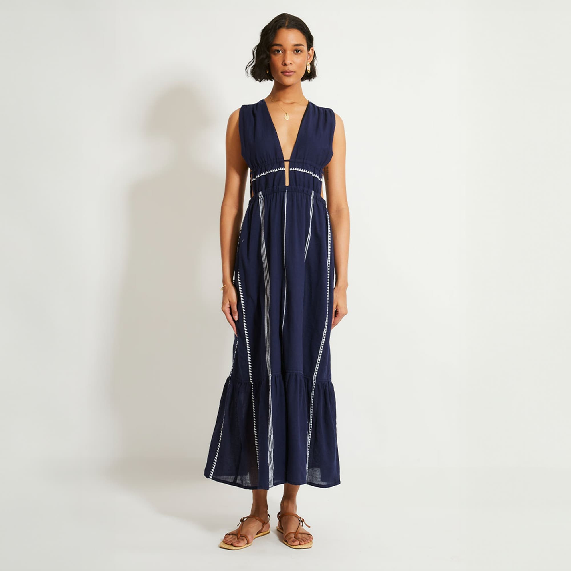 lemlem Lelisa V-neck dress - image 2
