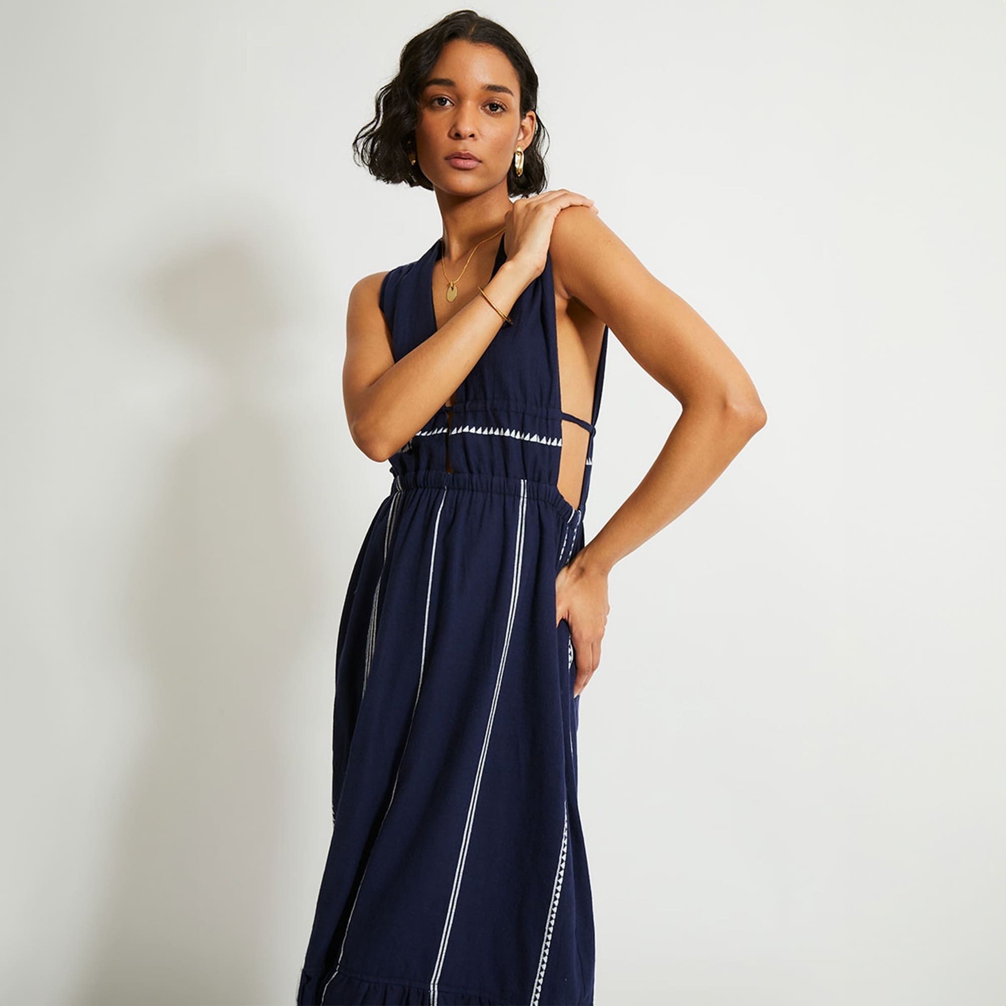 lemlem Lelisa V-neck dress - image 4