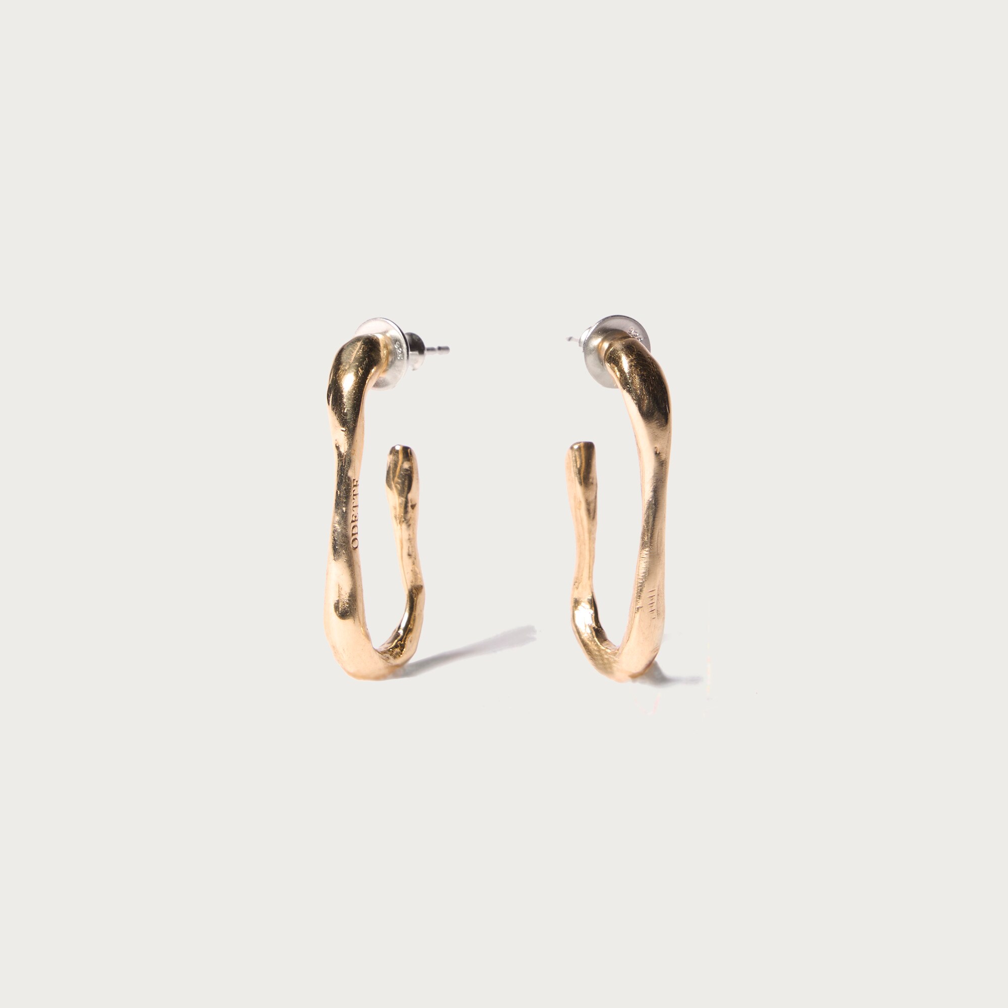 womens Odette New York&reg; Osso hoop earrings