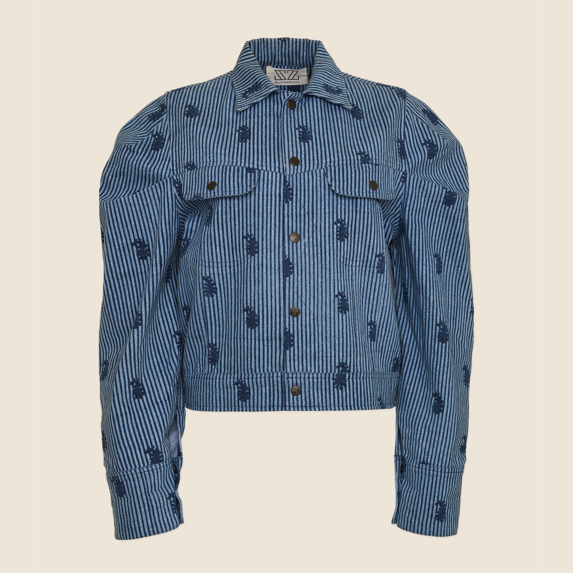 womens SZ Blockprints&trade; denim Tokyo jacket