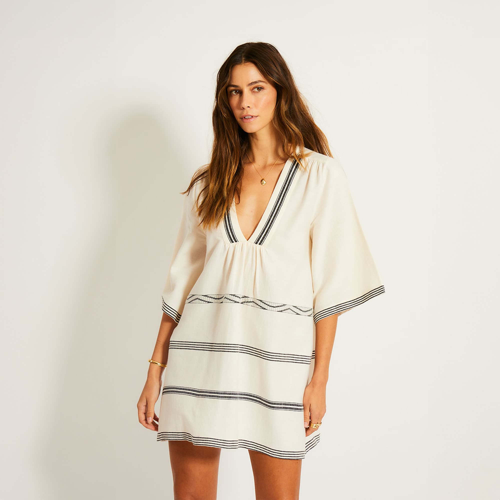 lemlem Belkis V-neck caftan