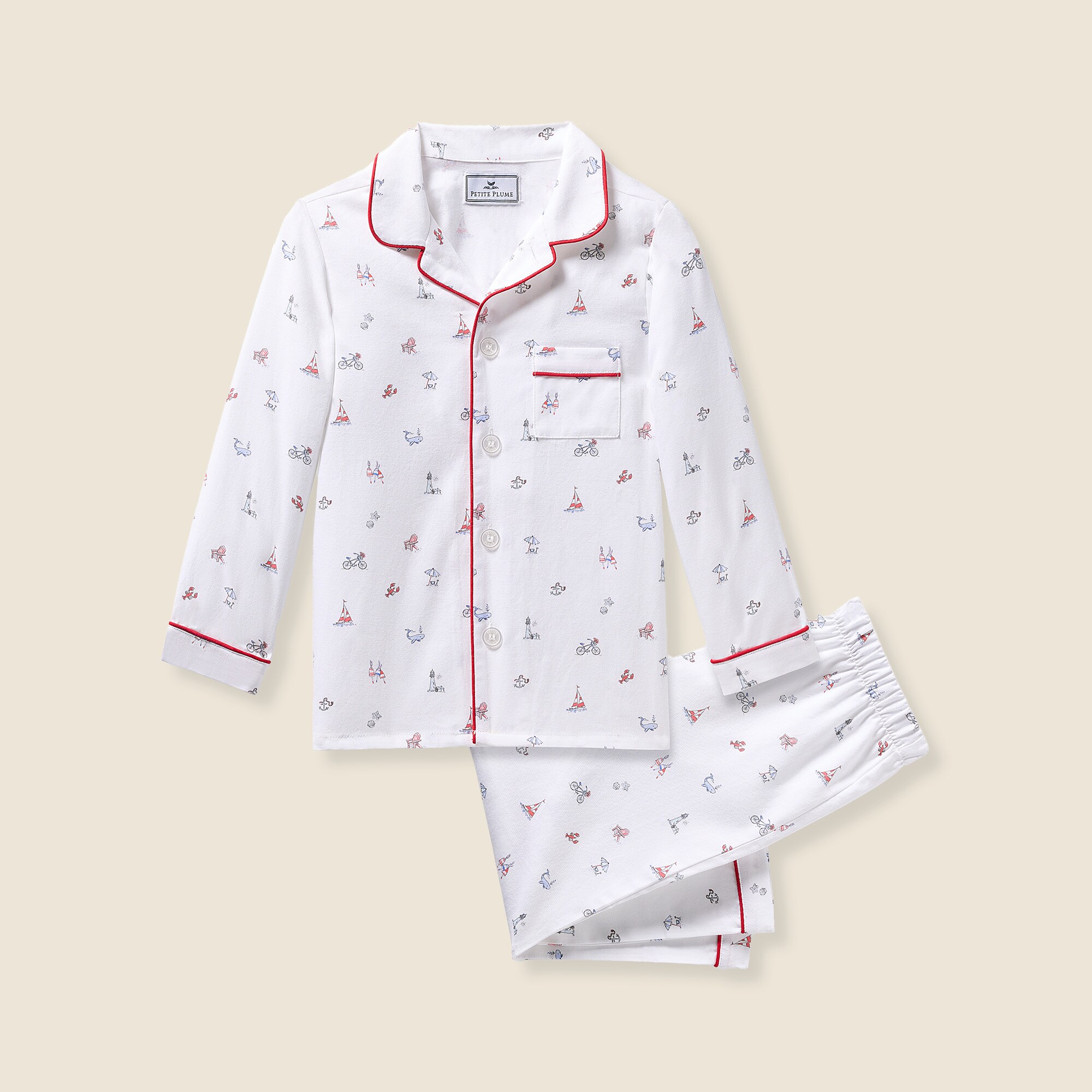 boys Petite Plume&trade; kids' twill pajama set