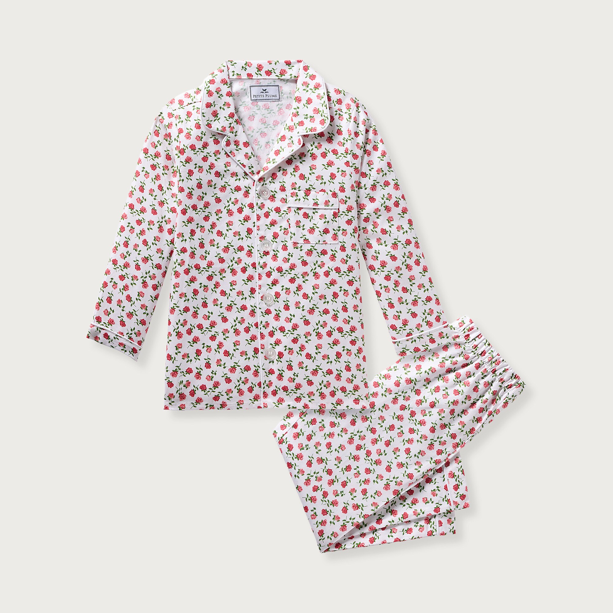 Petite Plume™ girls' twill pajama set