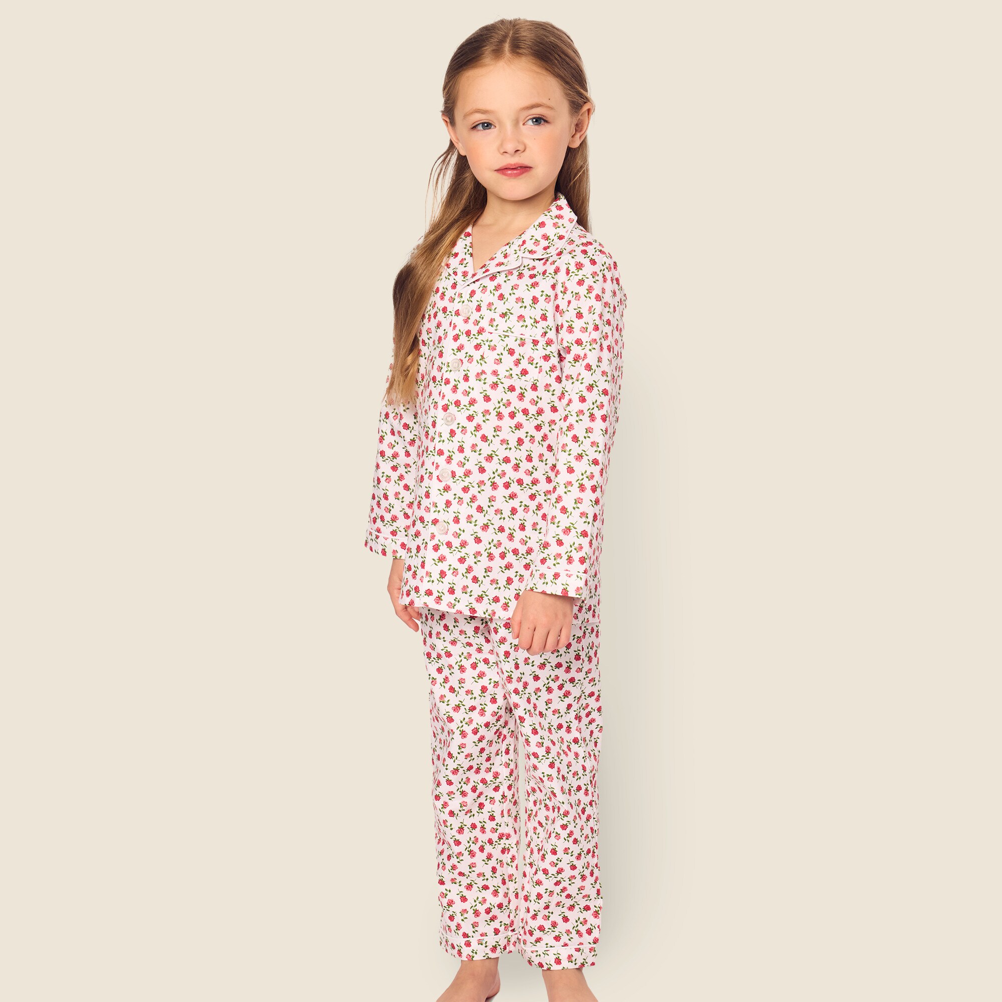 Petite Plume™ girls' twill pajama set