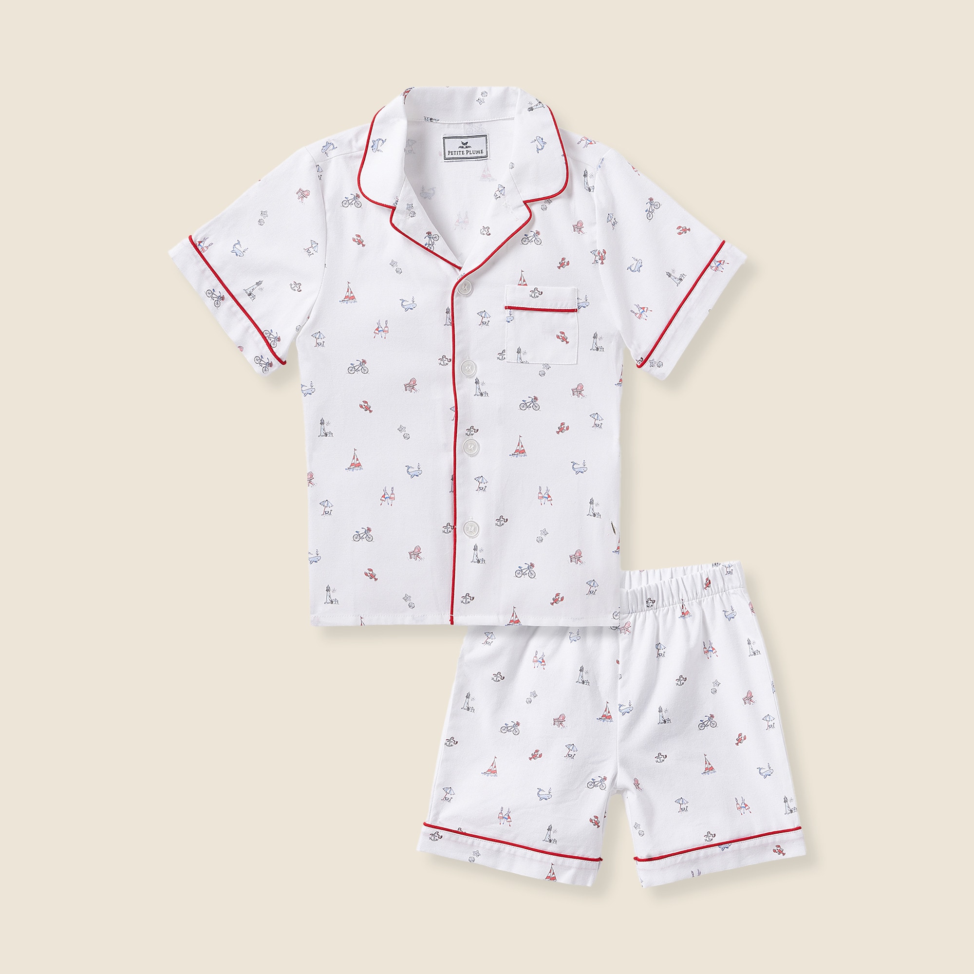 boys Petite Plume&trade; kids' twill short set