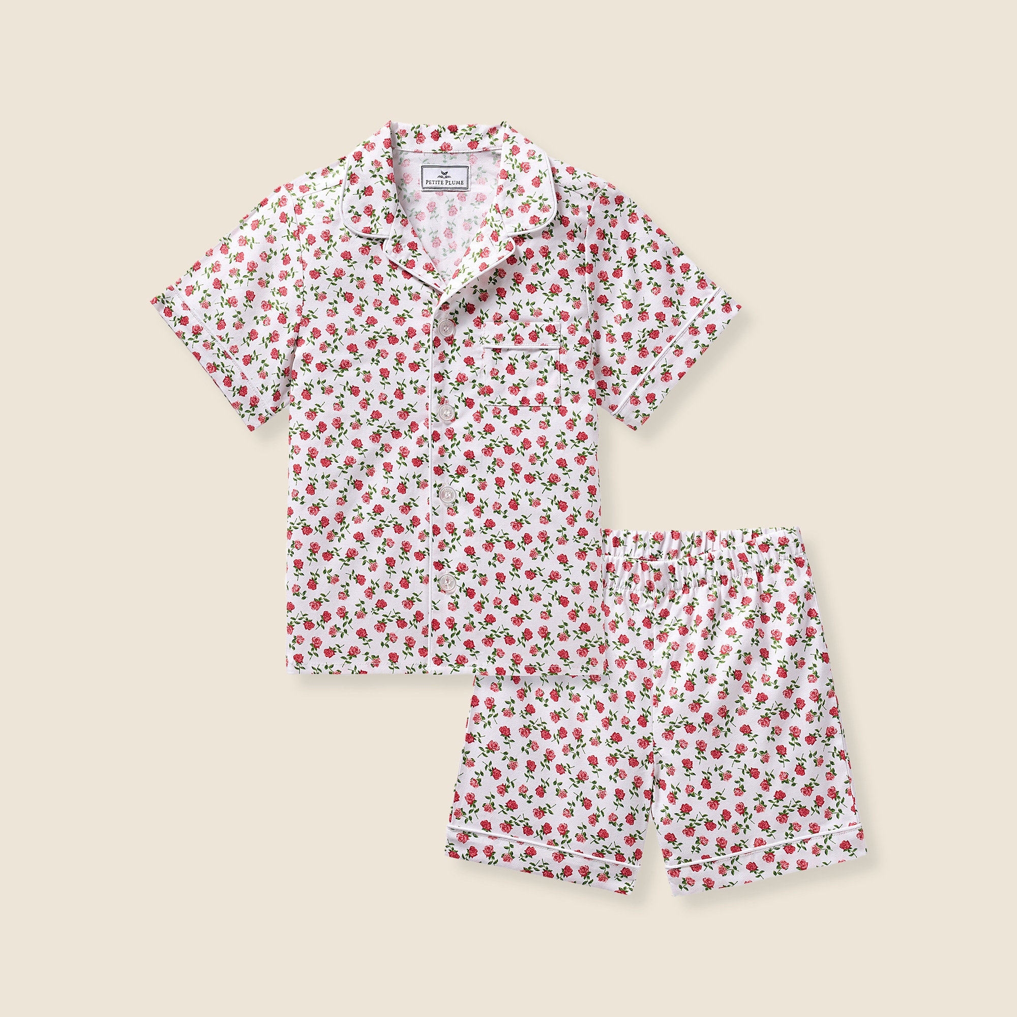 girls Petite Plume&trade; girls' twill short set