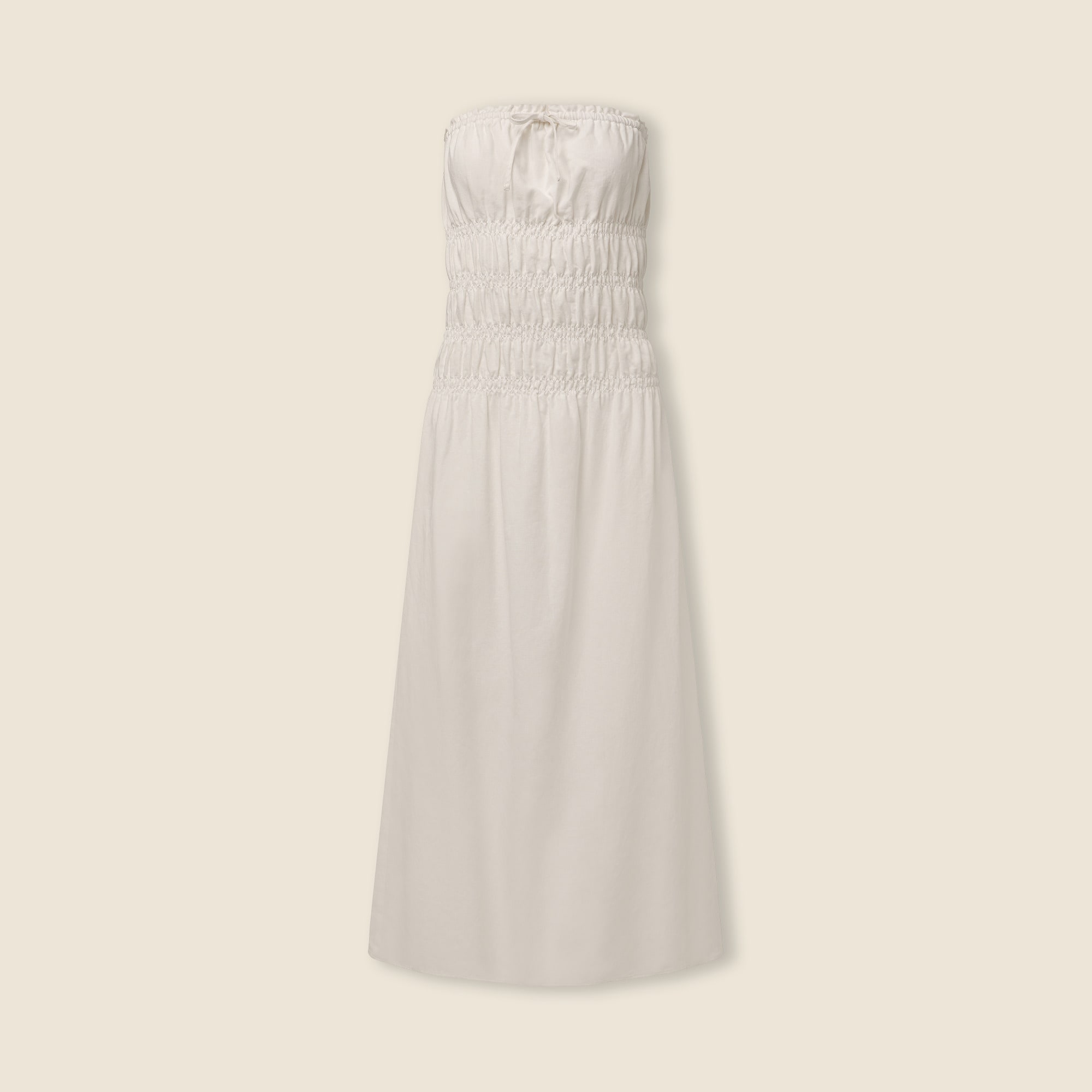 womens Onia air linen-blend smocked maxi dress