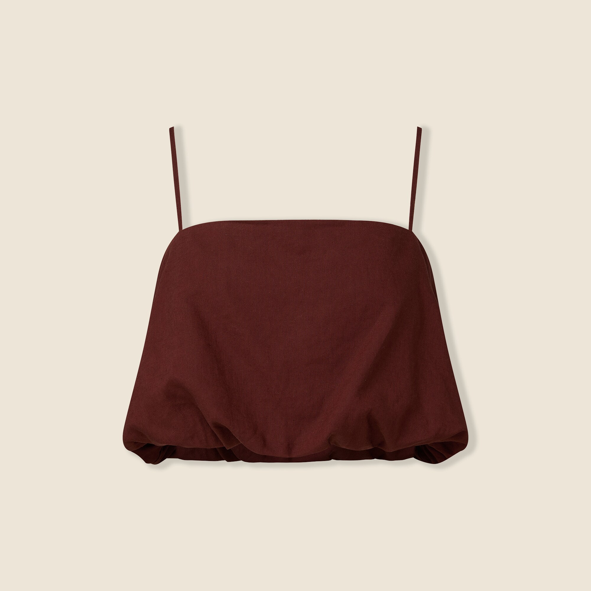 womens Onia air linen-blend bubble cropped top