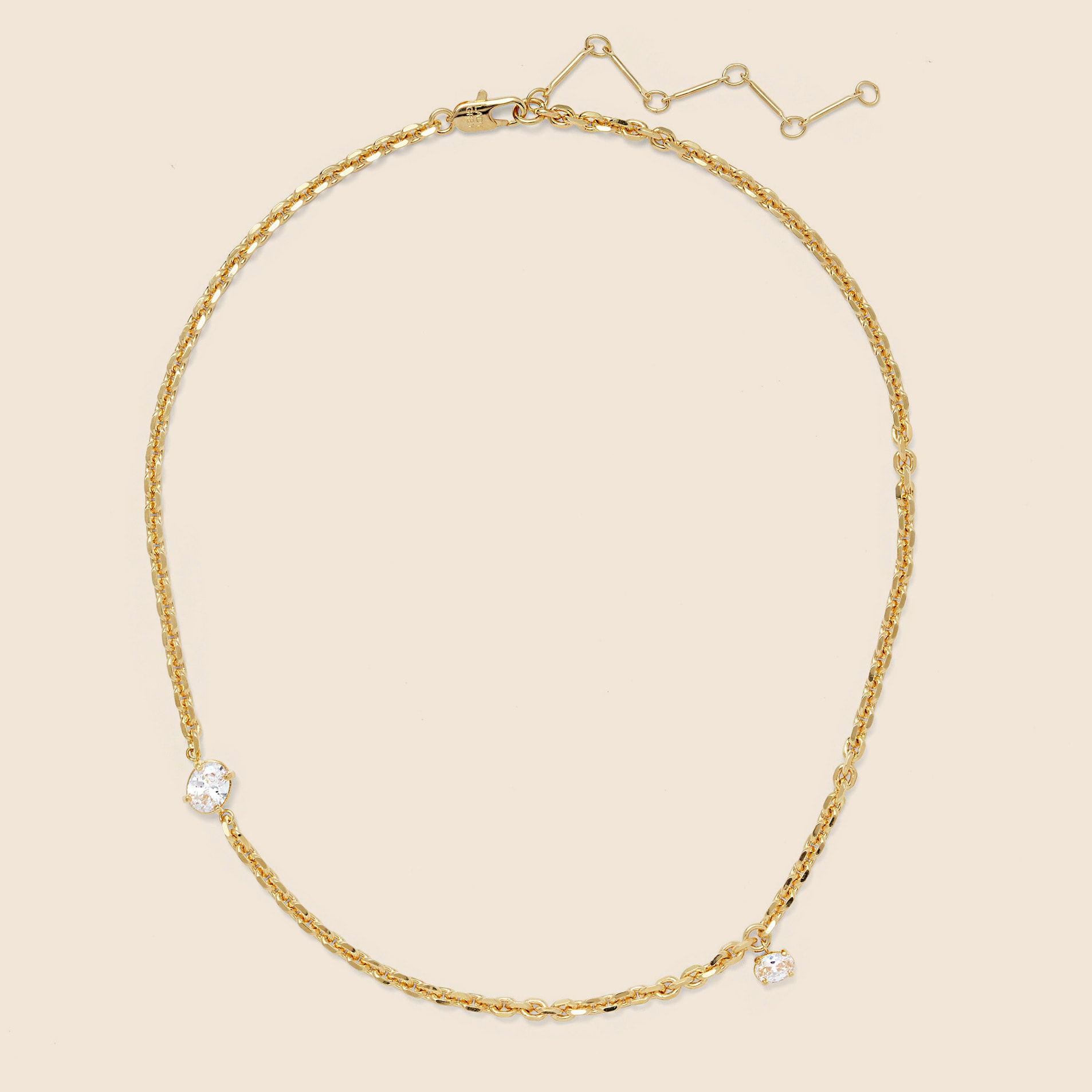 womens Lady Grey crystal tilt necklace