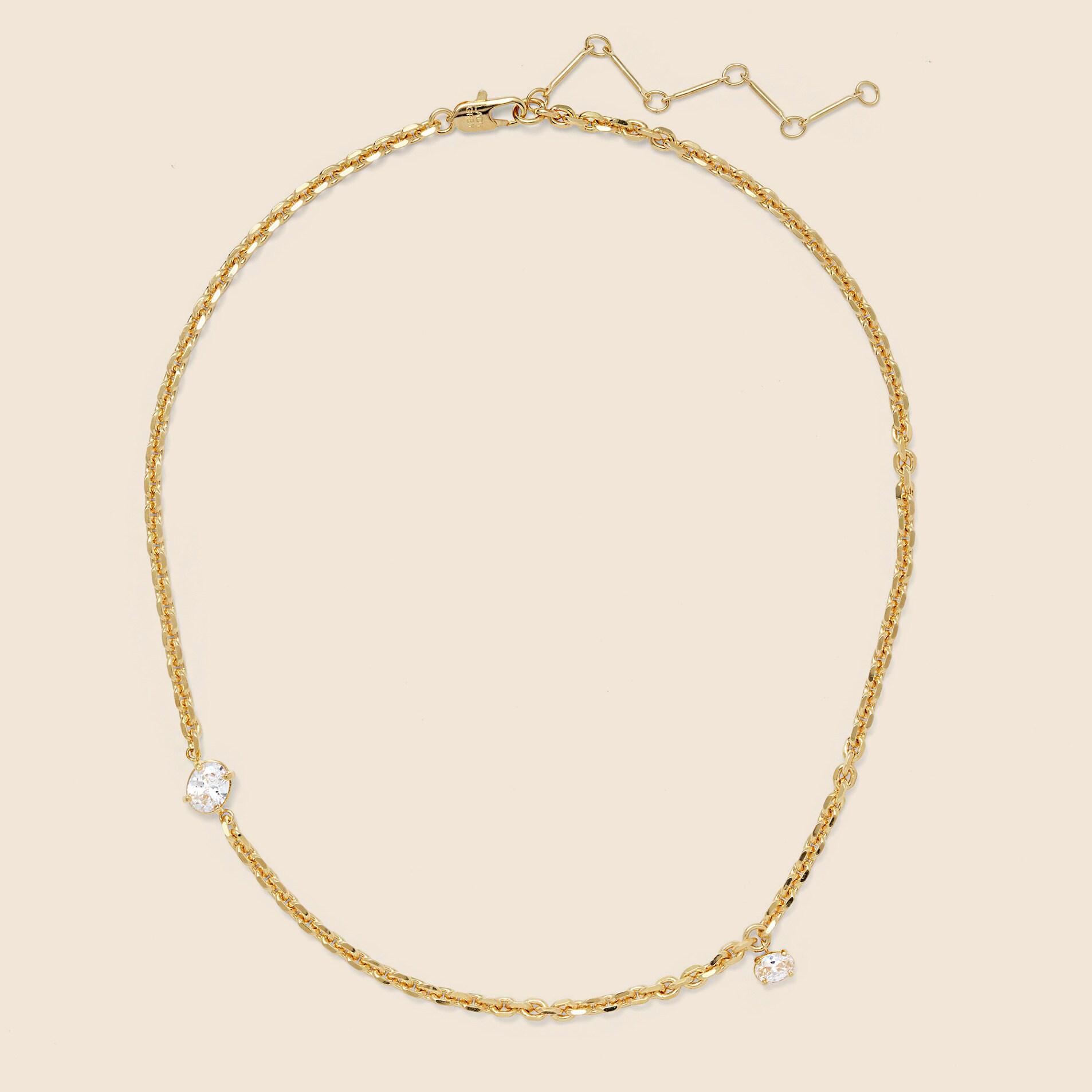 lady grey crystal tilt necklace for women