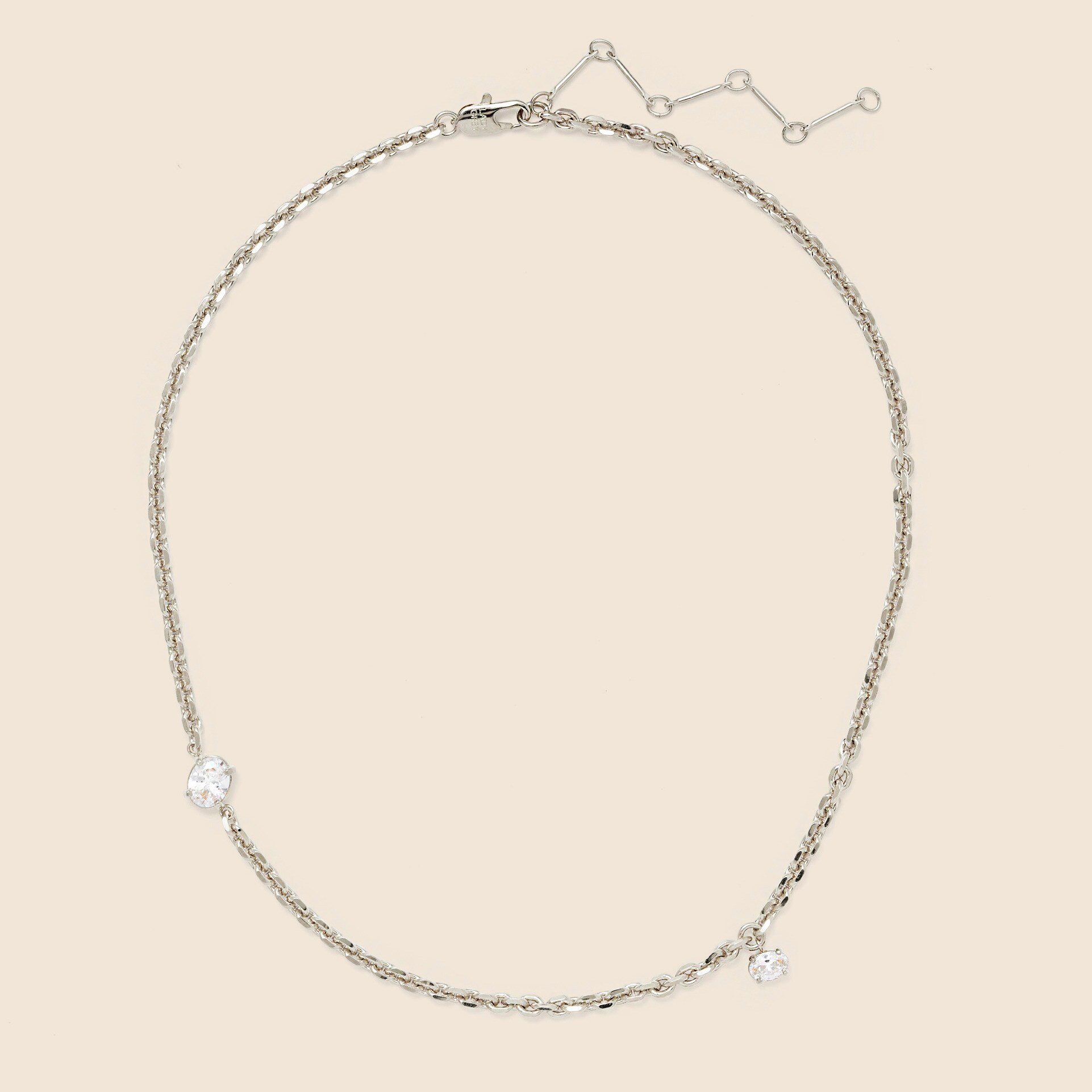  Lady Grey crystal tilt necklace