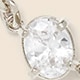 Lady Grey crystal tilt bracelet SILVER