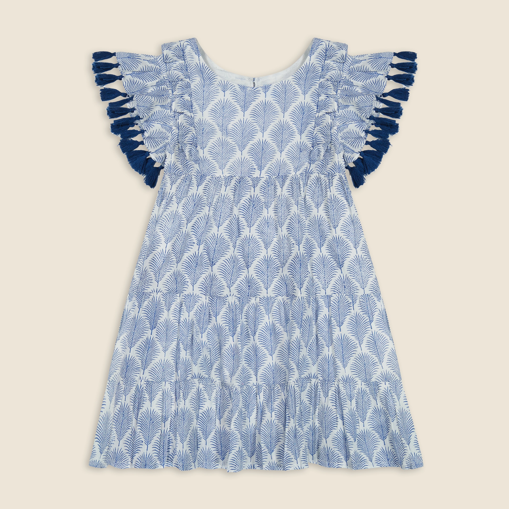 girls Girls' Mer St. Barth&trade; Sophie tassel dress with feathers