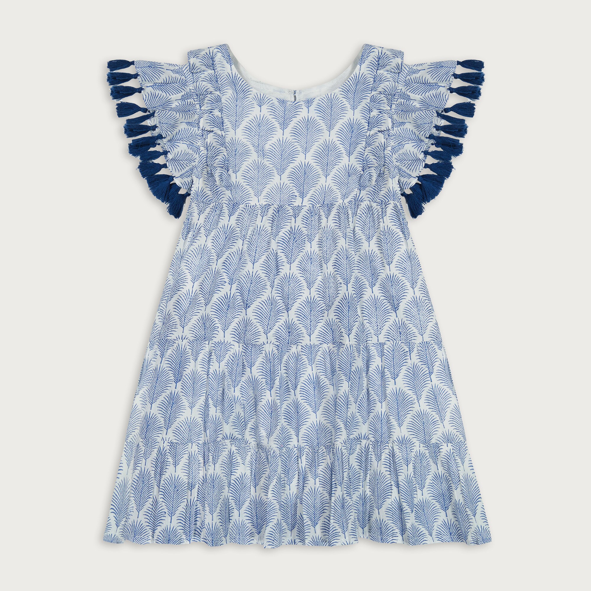  Girls' Mer St. Barth&trade; Sophie tassel dress with feathers