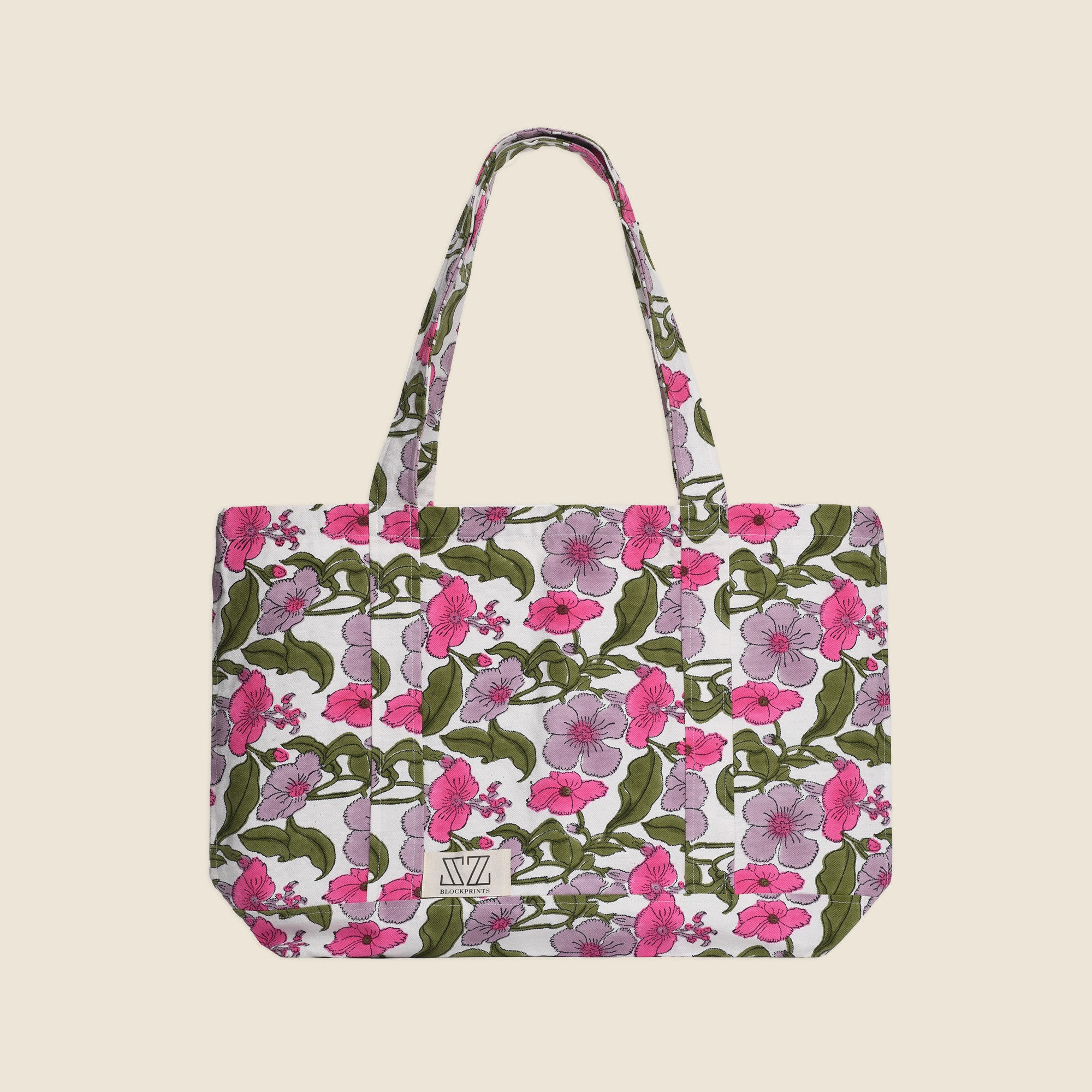 SZ BLOCKPRINTS Roma Tote in Button Print トートバッグ Roma Tote in Button Print | SZ Blockprints – SZ BLOCKPRINTS