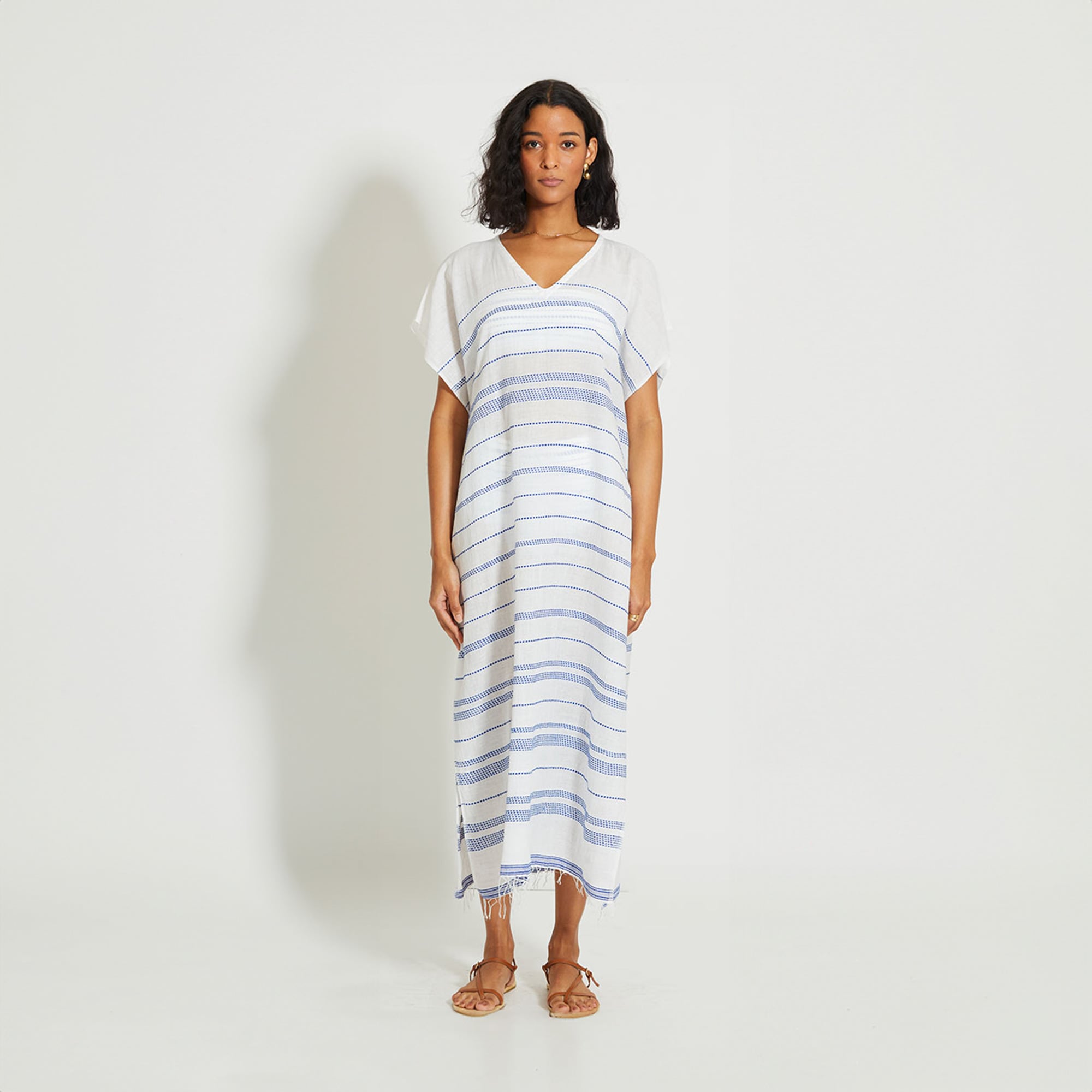 lemlem Dalila V-neck caftan - image 2