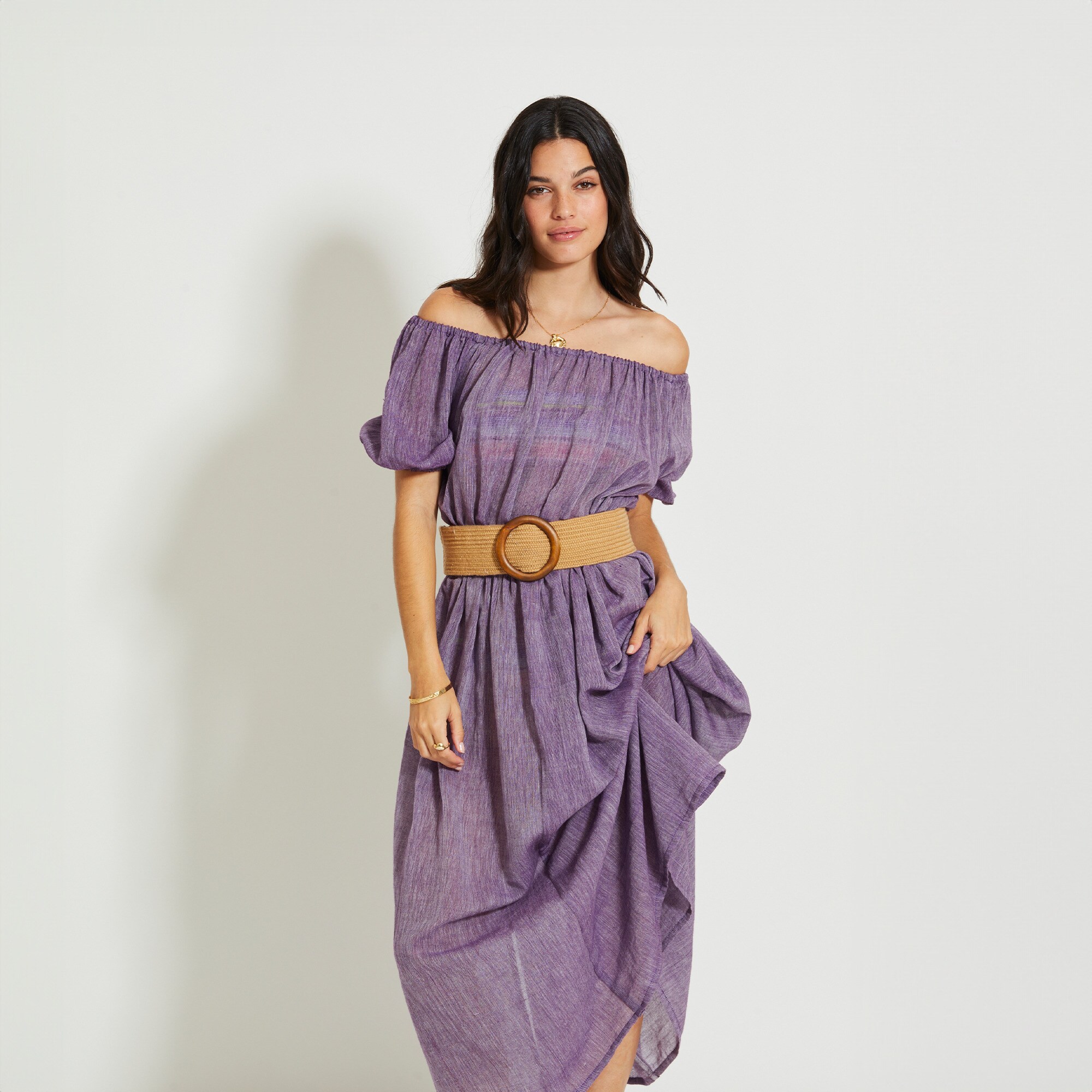 green emerald velvet dress Hadley Sage Boat-Neck Maxi Dress With Drop-Waist – Club L London main image 0