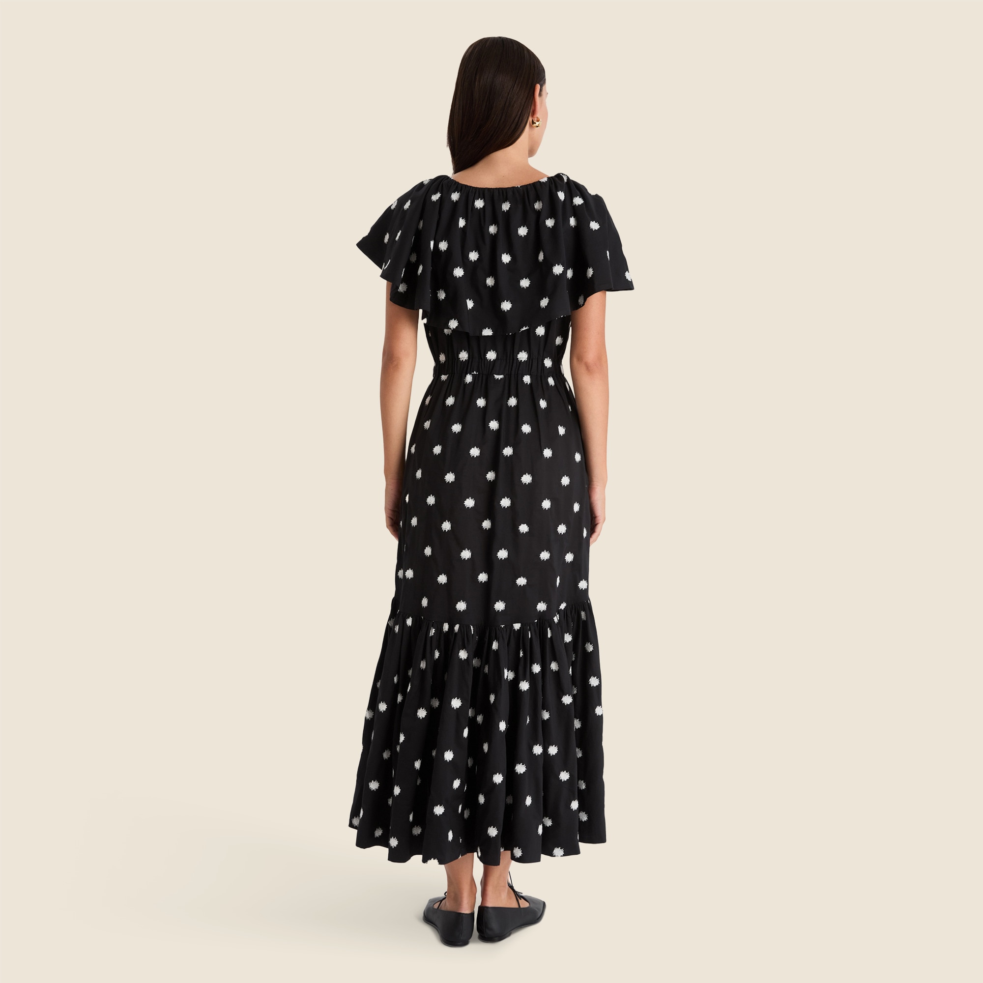Merlette Loris dress in ikat embroidered dot - image 4