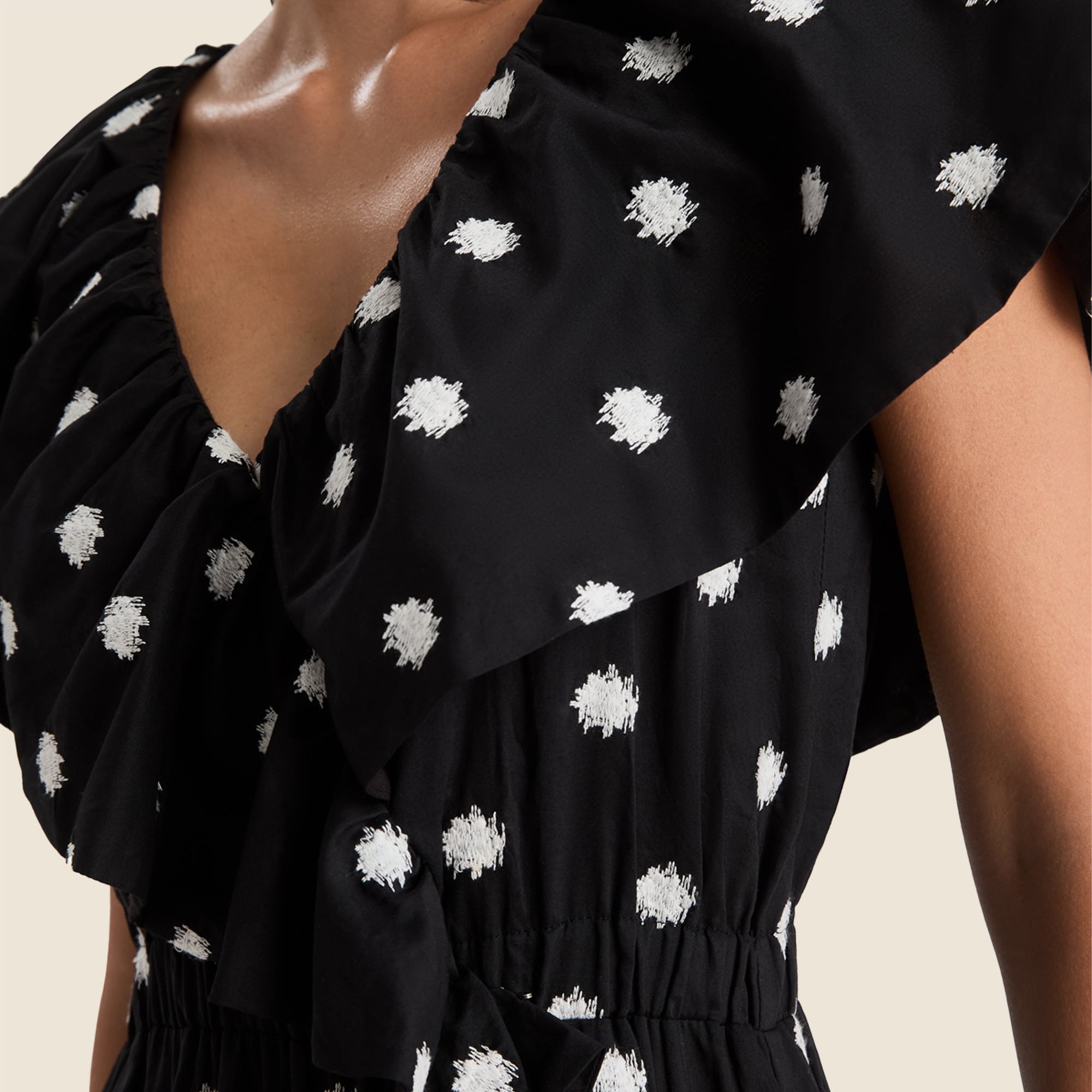 Merlette Loris dress in ikat embroidered dot - image 5