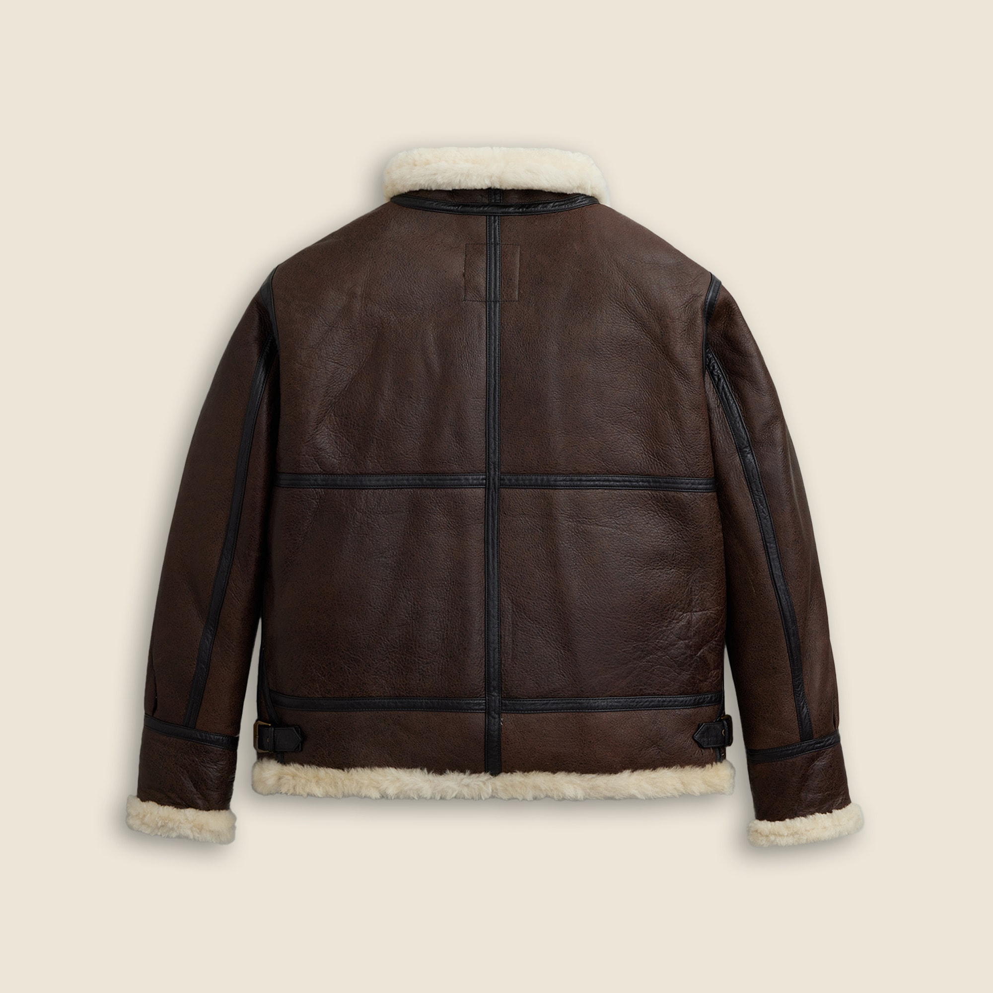 Men's Alpha Industries® B-3 Shearling-lined Leather Bomber Jacket